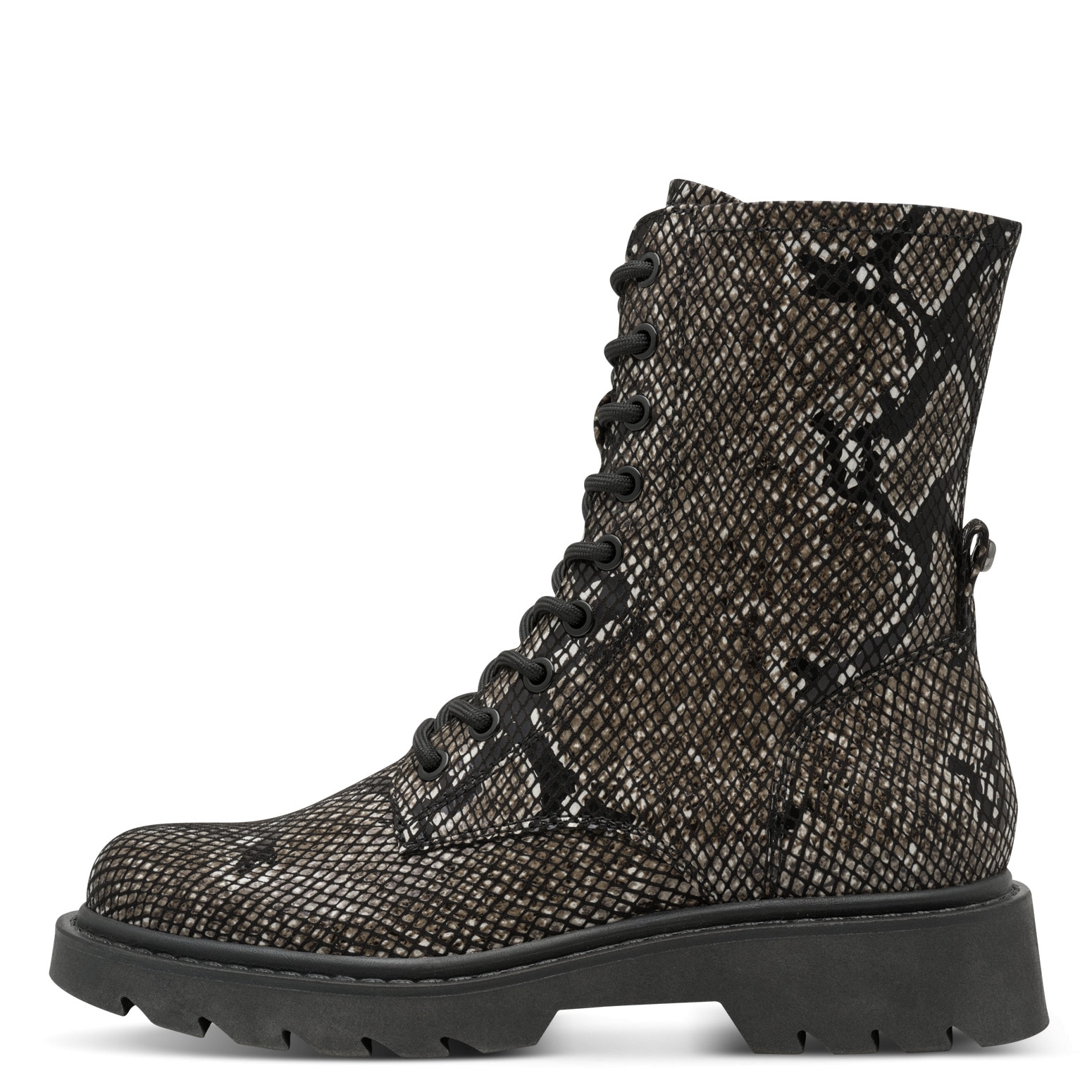 Tamaris Schnürstiefelette, Blockabsatz, Schnürboots mit trendiger Prägung