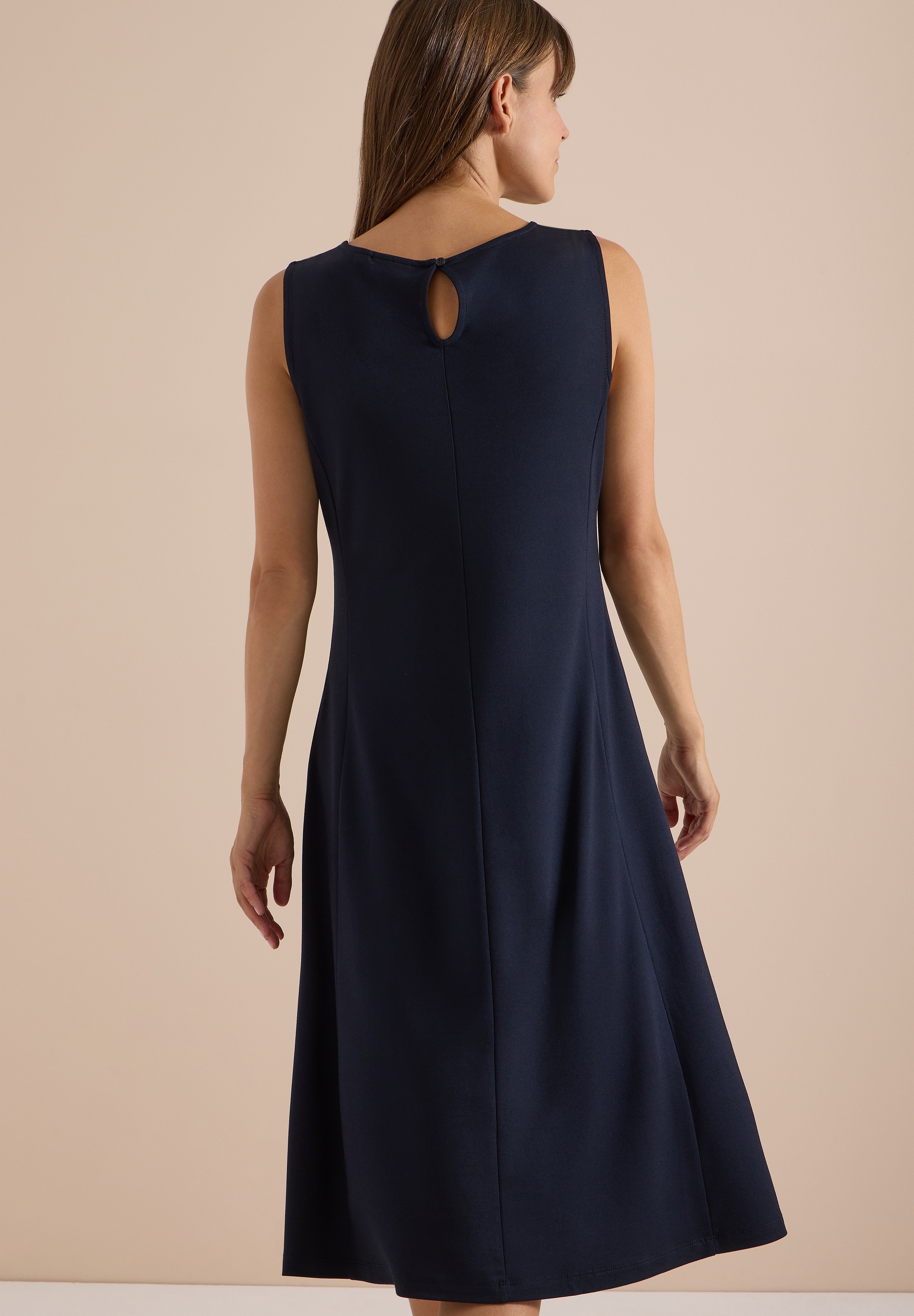 Cecil Midikleid Ohne Taschen Ärmelloses Sommerkleid  mit Rundhals und Jersey
