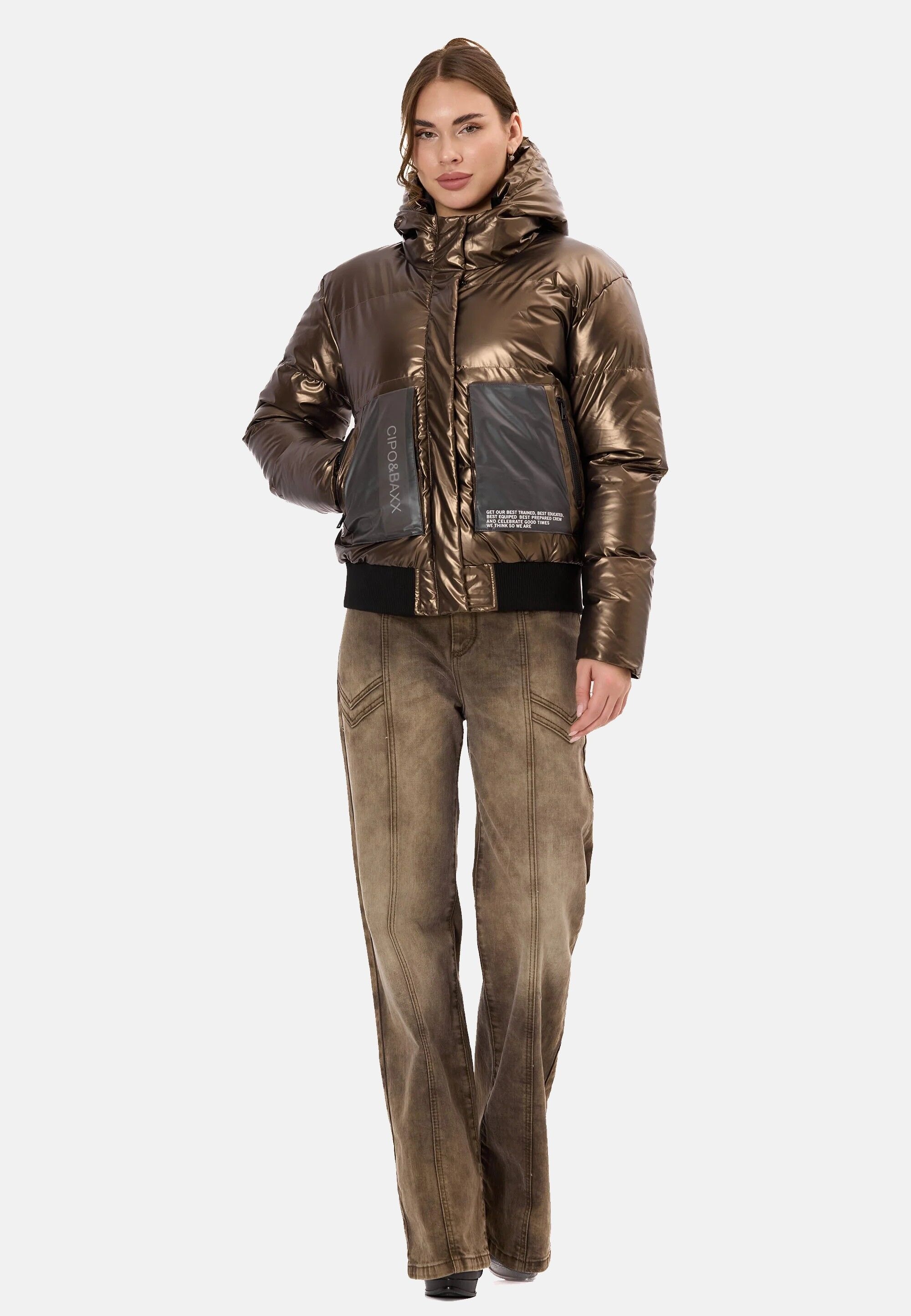 Cipo & Baxx Winterjacke »Cipo & Baxx Winterjacke WM141« mit Kapuze Funktion trifft Stil für frostige Tage