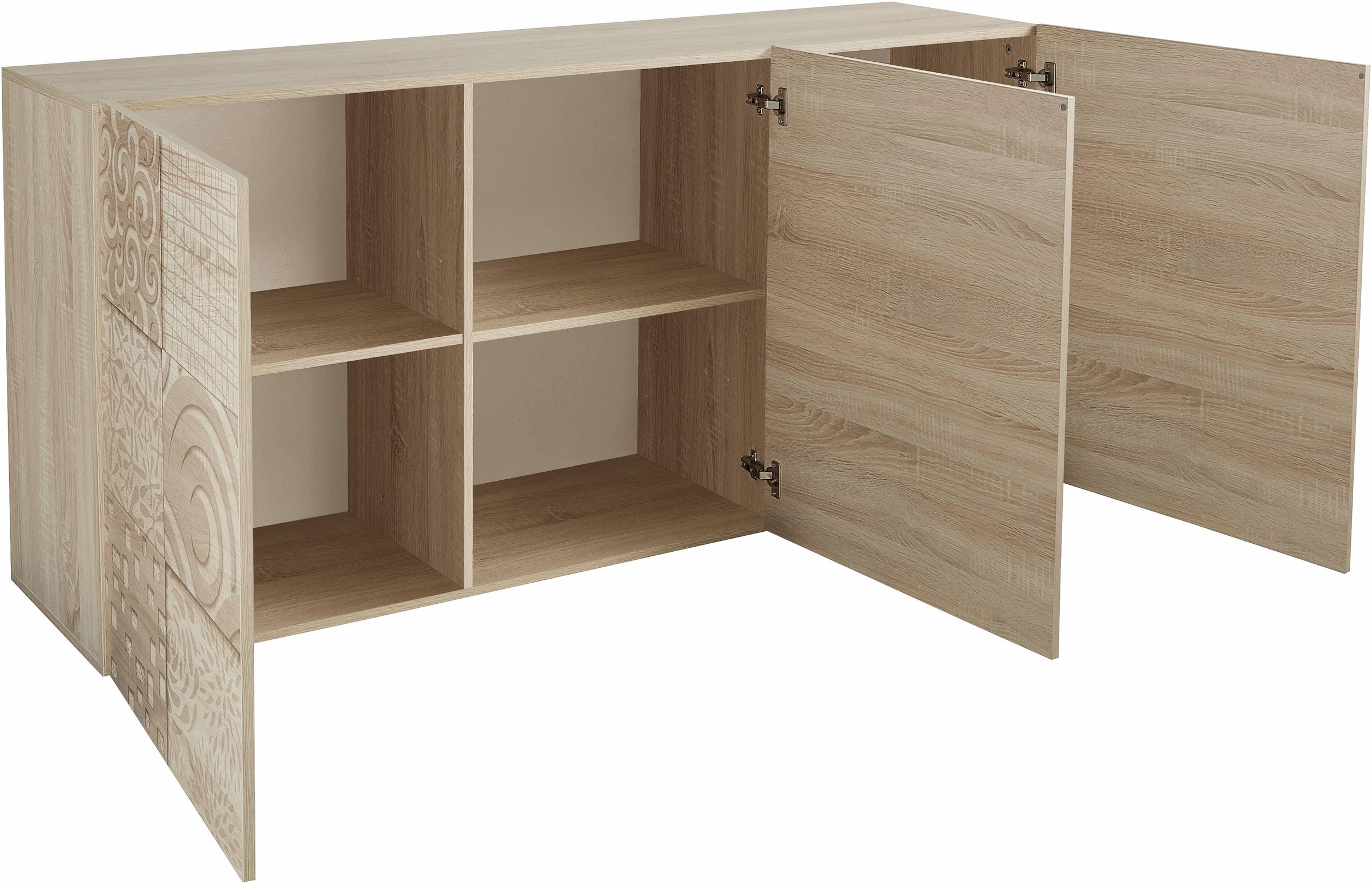 INOSIGN Sideboard »Miro«, Breite 181 cm mit dekorativem Siebdruck