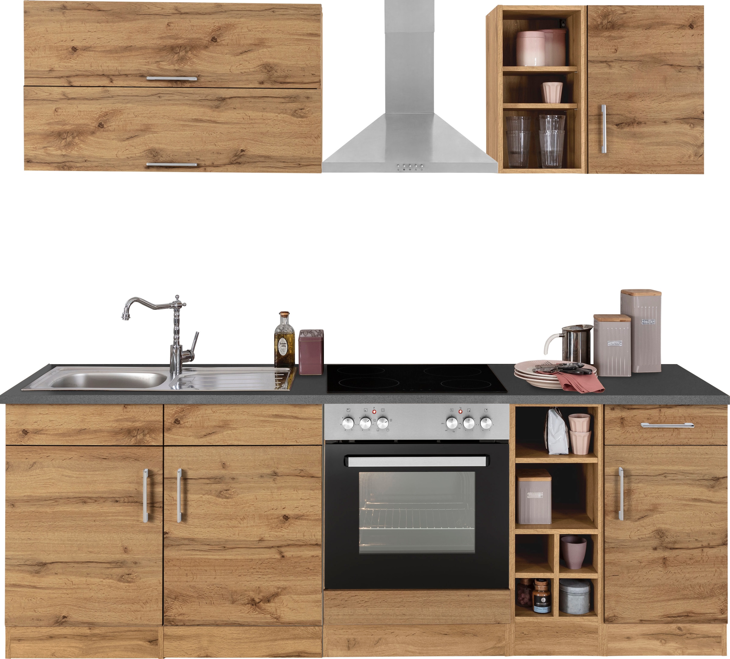 KOCHSTATION Küchenzeile »KS-Colmar« ohne E-Geräte, Breite 240 cm