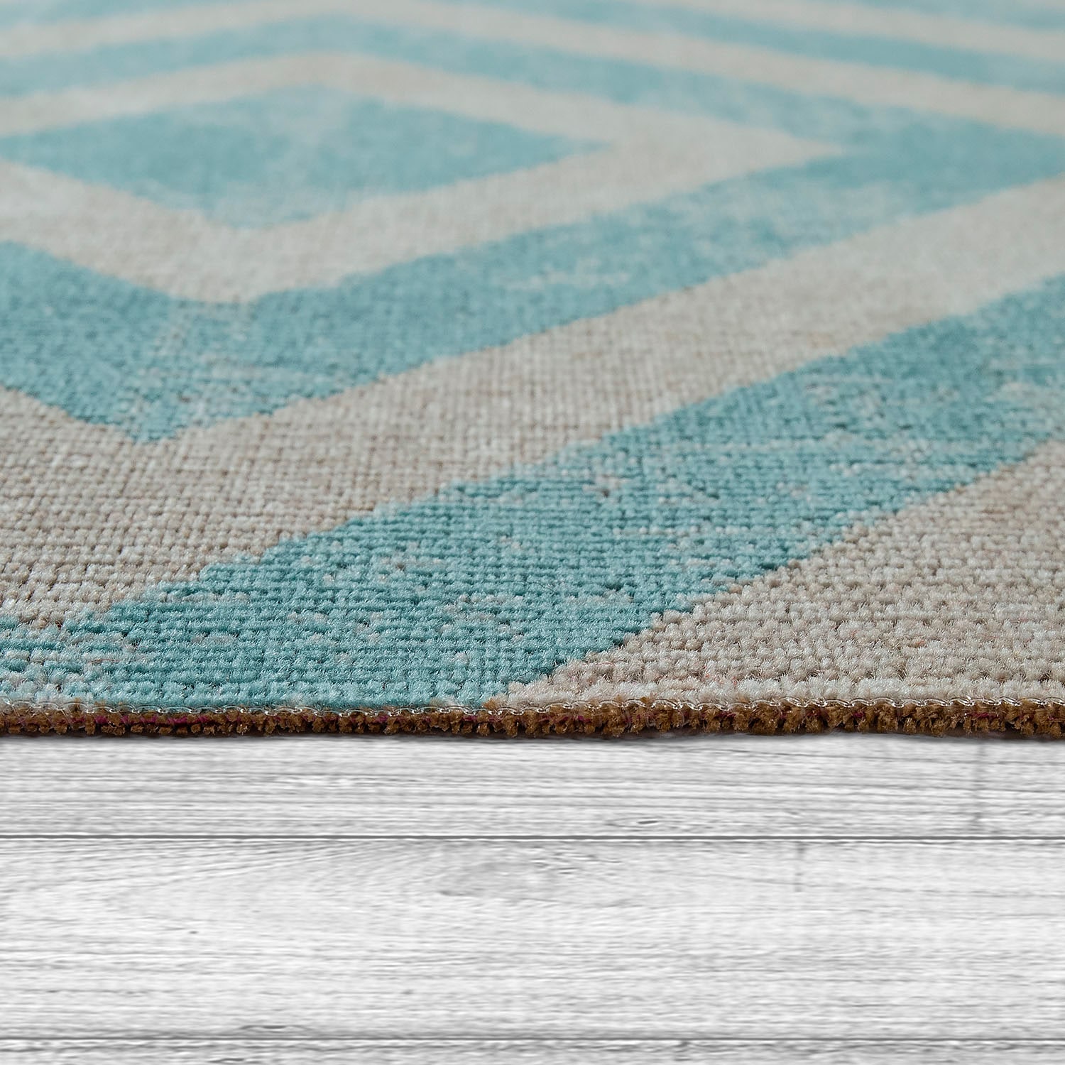 Paco Home Läufer »Poco 821«, rechteckig, 6 mm Höhe, Teppich-Läufer, Kurzflor, Rauten-Design, mit Fransen, Outdoor geeignet