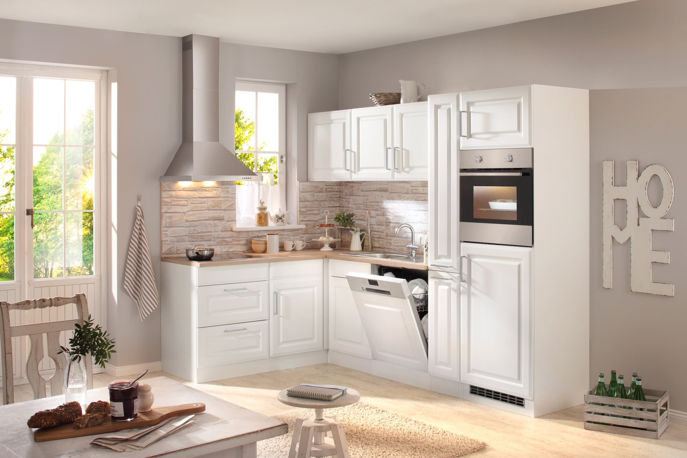 KOCHSTATION Eckunterschrank »KS-Stockholm« hochwertige MDF-Fronten