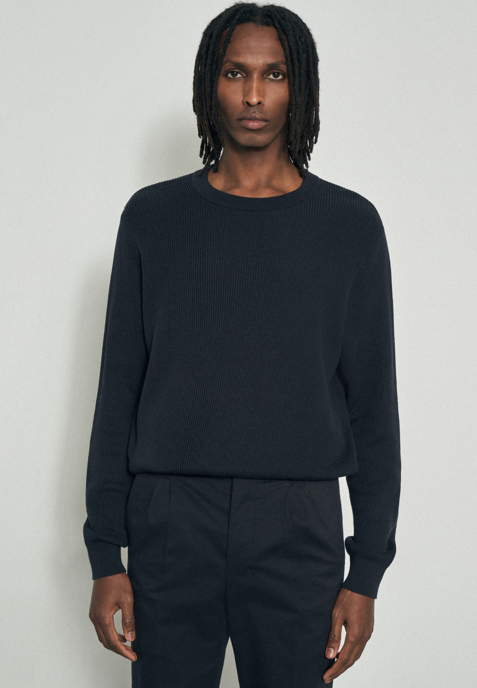 studio seidensticker Strickpullover »Studio«, Langarm Rundhals Uni