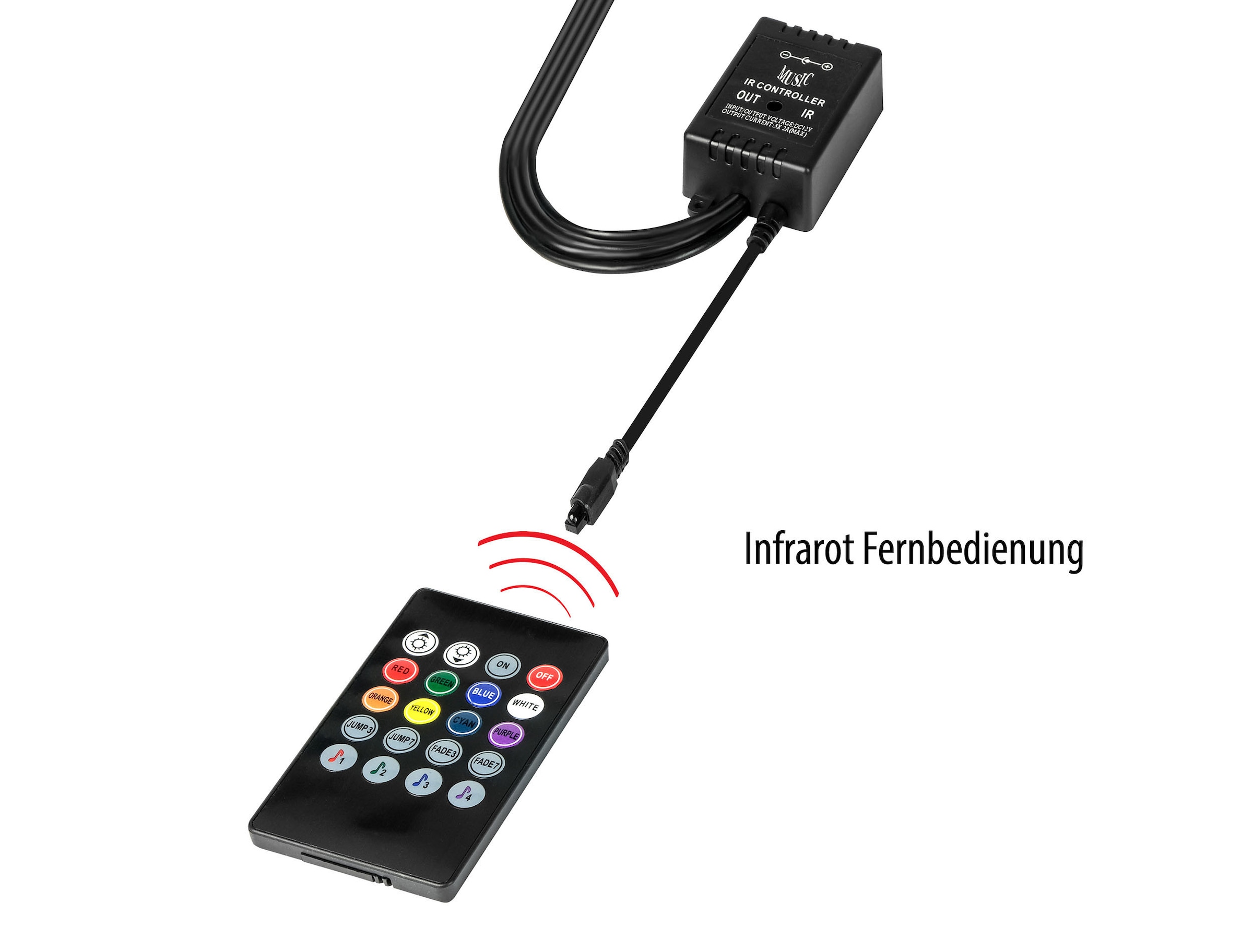 EUFAB LED Lichtleiste »LED Innenraumbeleuchtung 12V« 6 Stk. RGB