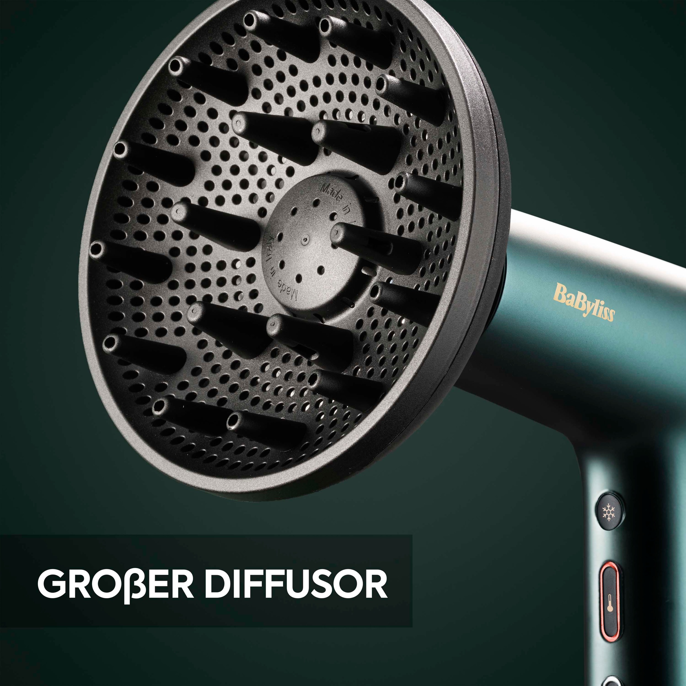 BaByliss Haartrockner »BaByliss  Air Power Pro Profi-Haartrockner, D6555DE« 1.600 W 3 Aufsätze Hochgeschwindigkeits-Digitalmotor , Leicht, Föhn mit 3 Aufsätzen