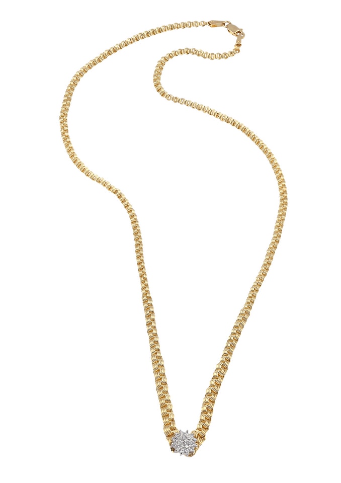 Firetti Collier »Schmuck Geschenk Gold 585 Halsschmuck Halskette Goldkette Fantasie«, mit Diamanten