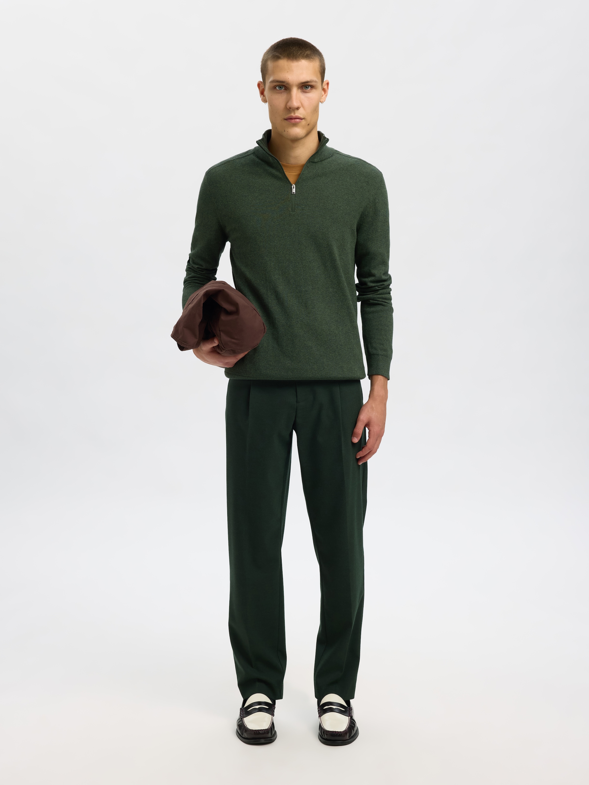 SELECTED HOMME Troyer »SLHBERG HALF ZIP CARDIGAN NOOS«