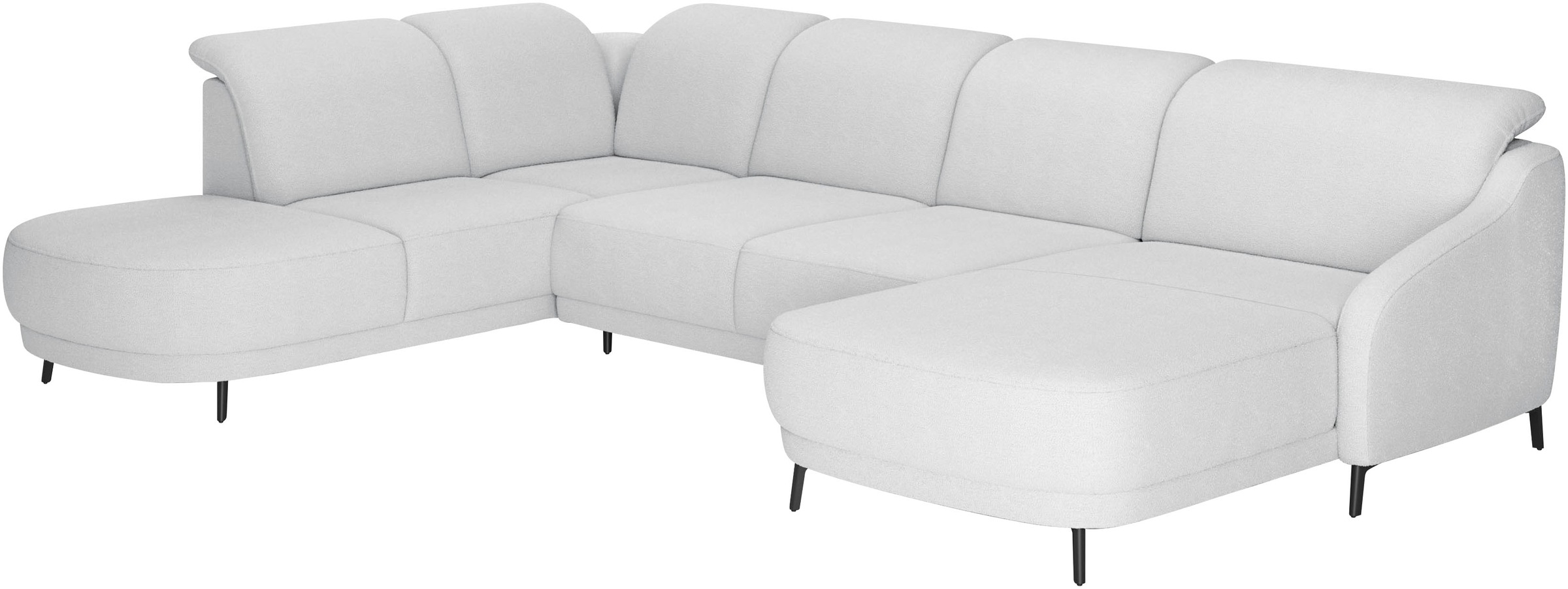 sit&more Wohnlandschaft »Blues U-Form«, inkl. Kopfteilverstellung, wahlweise mit Klapptisch und USB