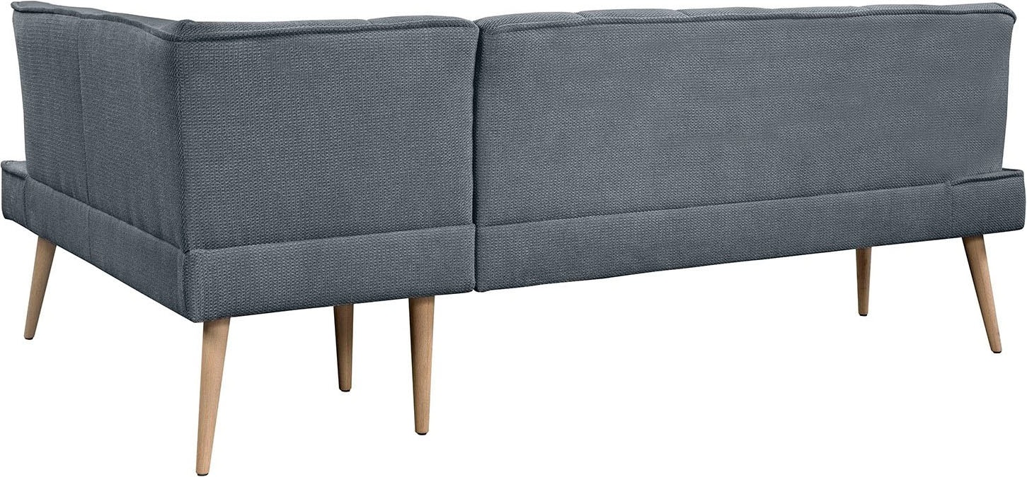 exxpo - sofa fashion Eckbank »Latte« moderne Sitz- und Rückensteppung, bequem und elegant, hoher Holzfuß