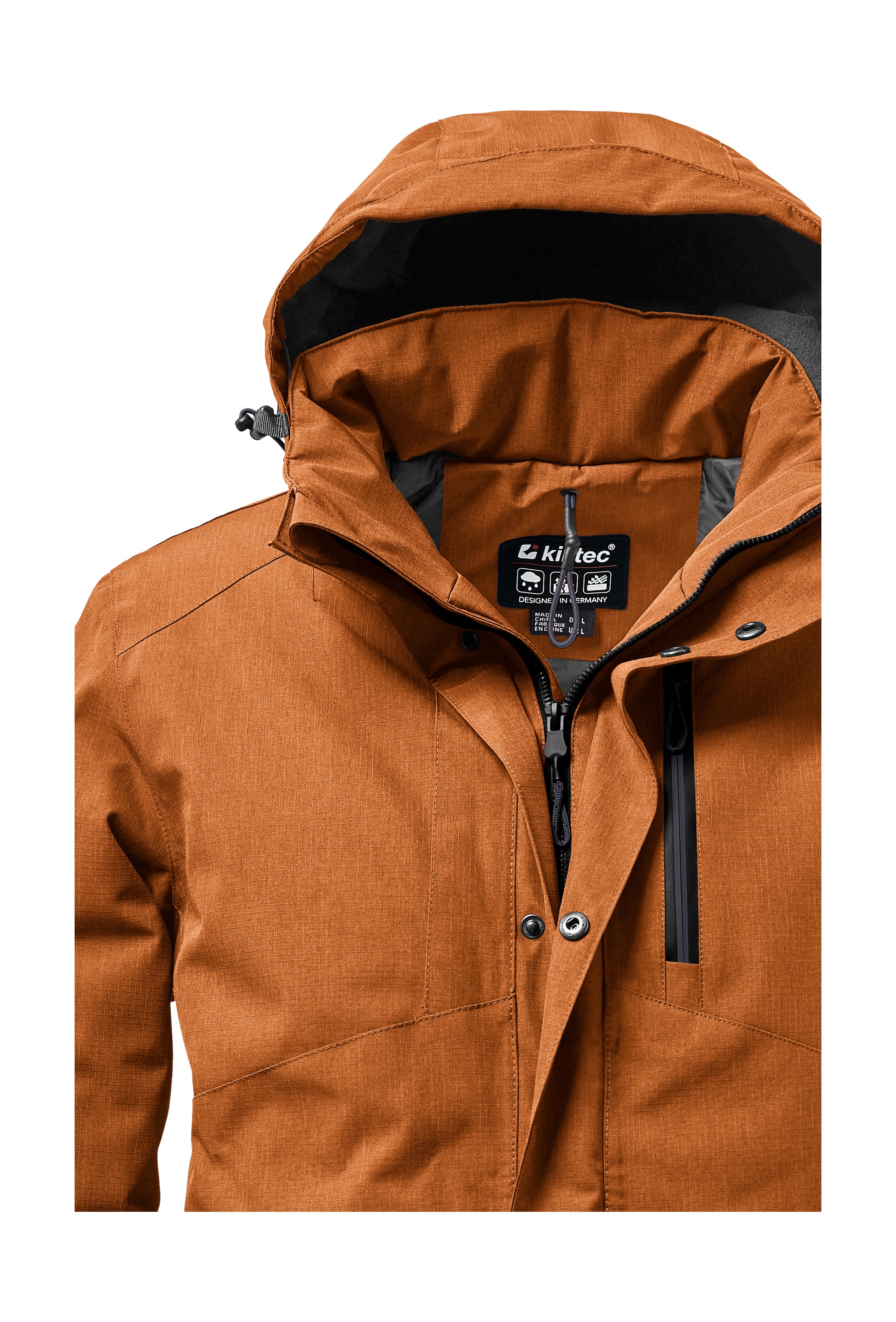 Killtec Outdoorjacke »KOW 161 MN JCKT«, Wasser- und winddichte Funktionsjacke mit abnehmbarer Kapuze