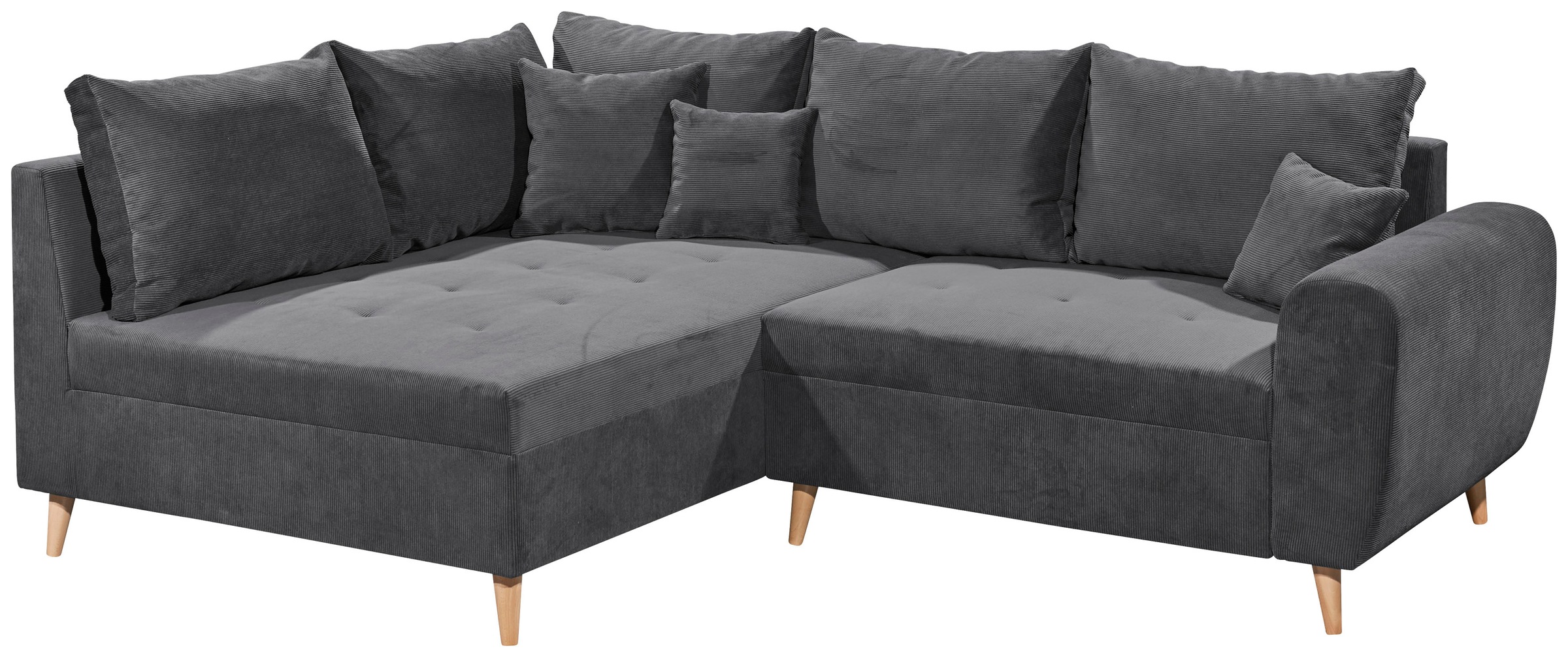 ED EXCITING DESIGN Ecksofa »Calanda L-Form« mit Hocker & 3 Zierkissen