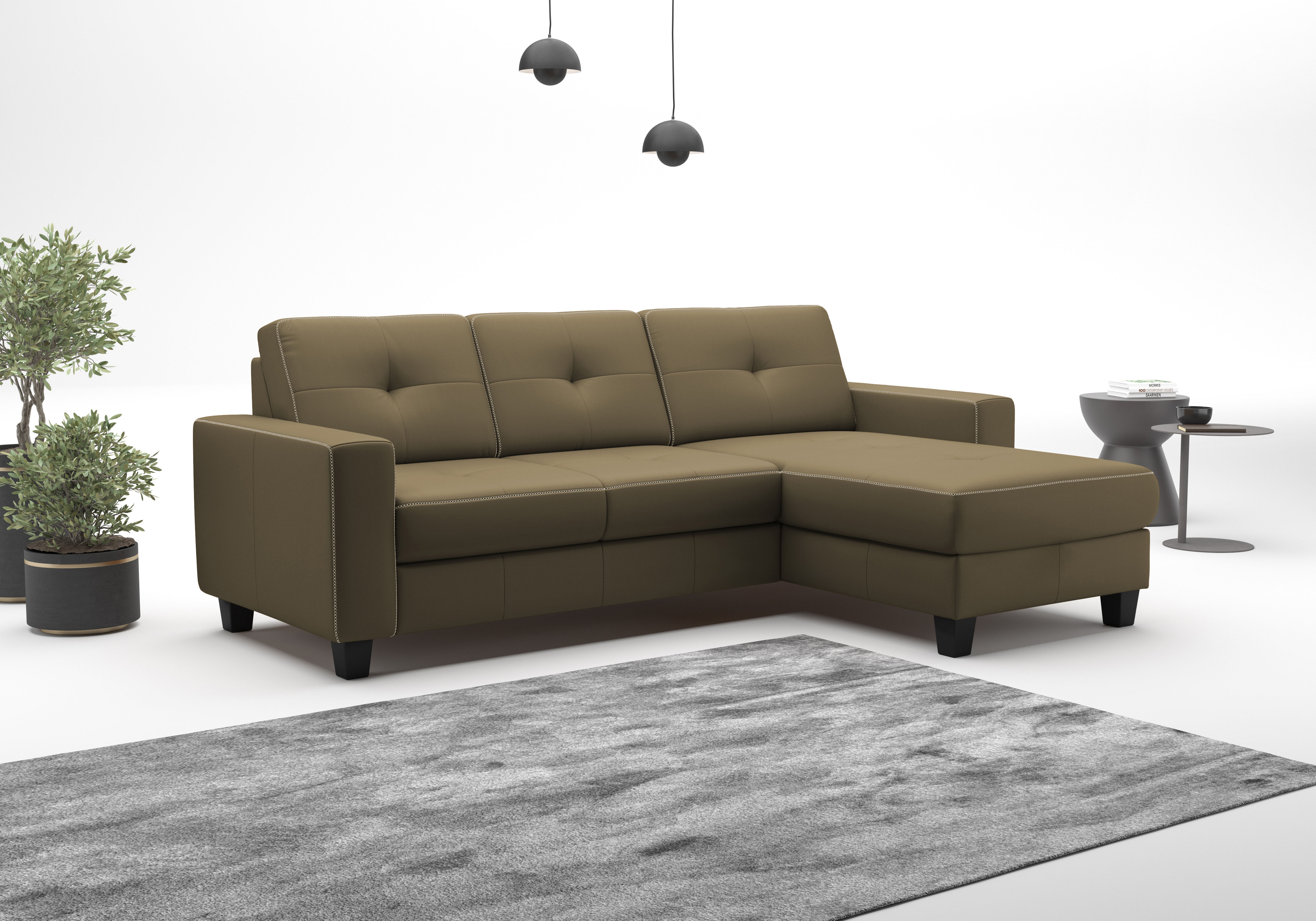 OTTO home Ecksofa "Varese" wahlweise mit Schlaffunktion und Bettkasten