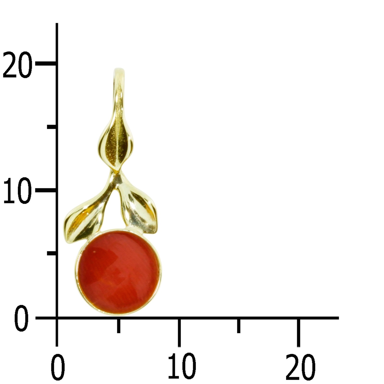 OSTSEE-SCHMUCK Kettenanhänger »- Blüte - Gold 333/000 - Koralle«