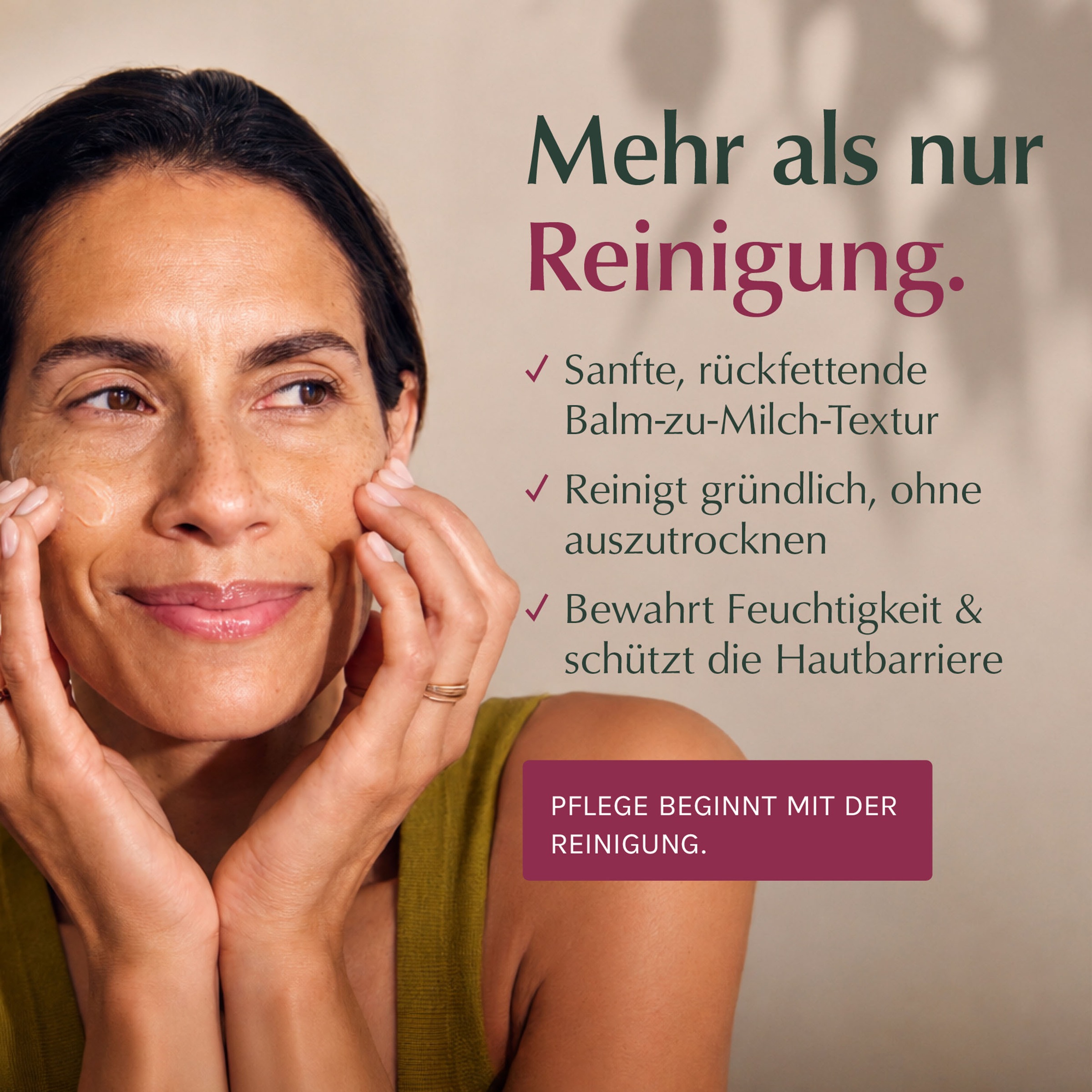 LOGONA Gesichtsreinigungsgel »BALM TO MILK CLEANSER« Balm-to-Milk-Textur, für Gesicht und Augenpartie