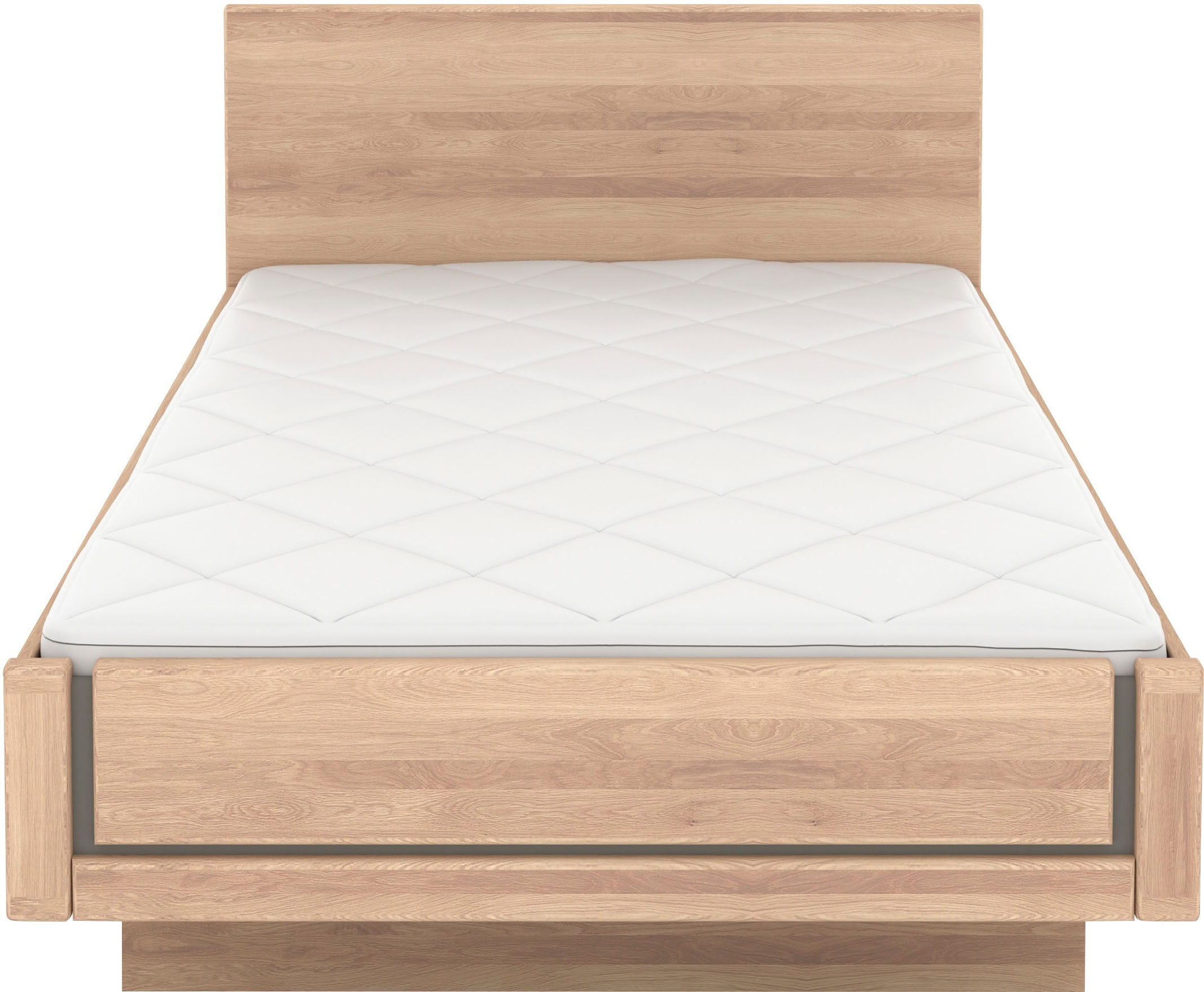 Musterring Holzbett »Sorrent, Bettgestell, Bettrahmen, teilmassiv Eiche«, (MADE IN GERMANY), Eiche teilmassiv, Liegehöhenverstellung, in schwebender Optik