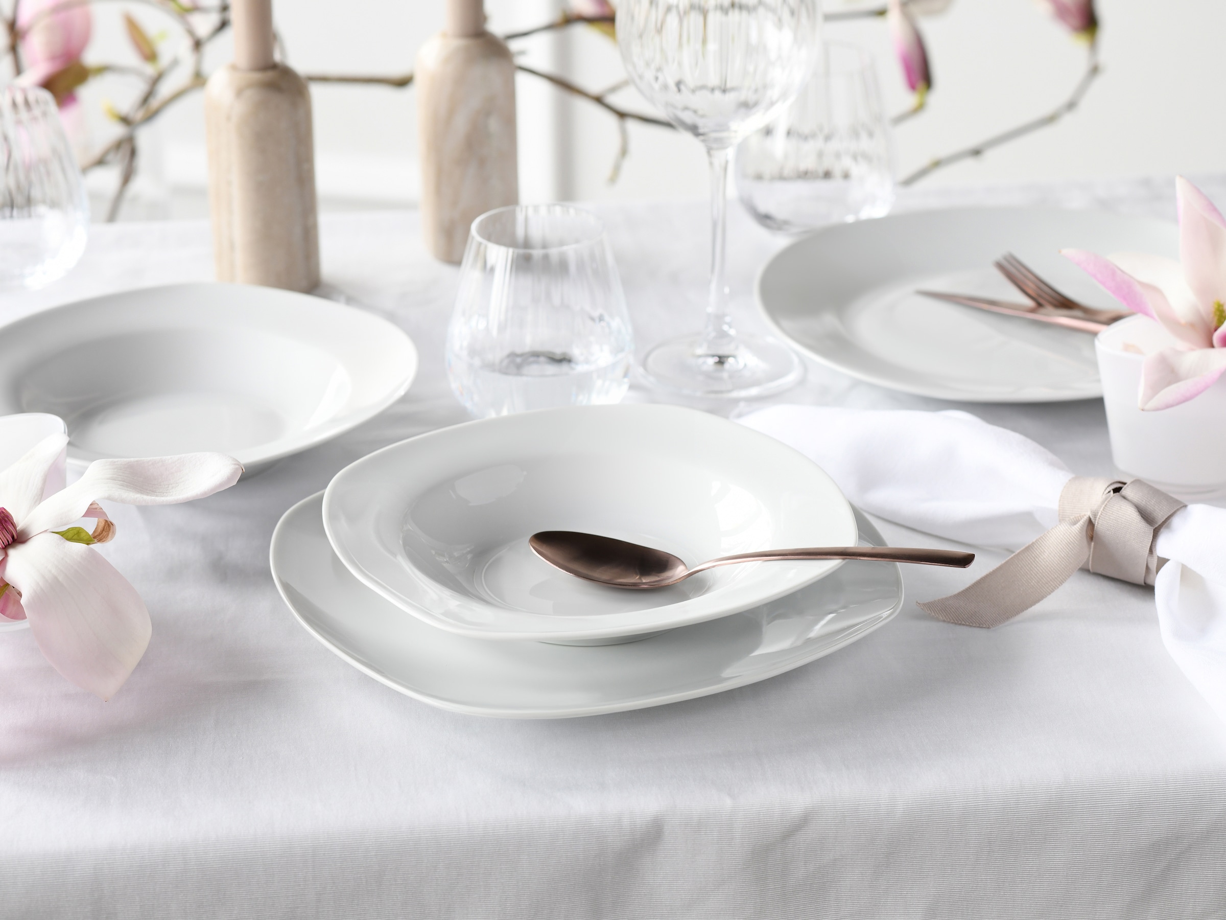 CreaTable Teller-Set »Amelie Weiß, Teller Set 18-tlg« Daily Use, Zeitlos