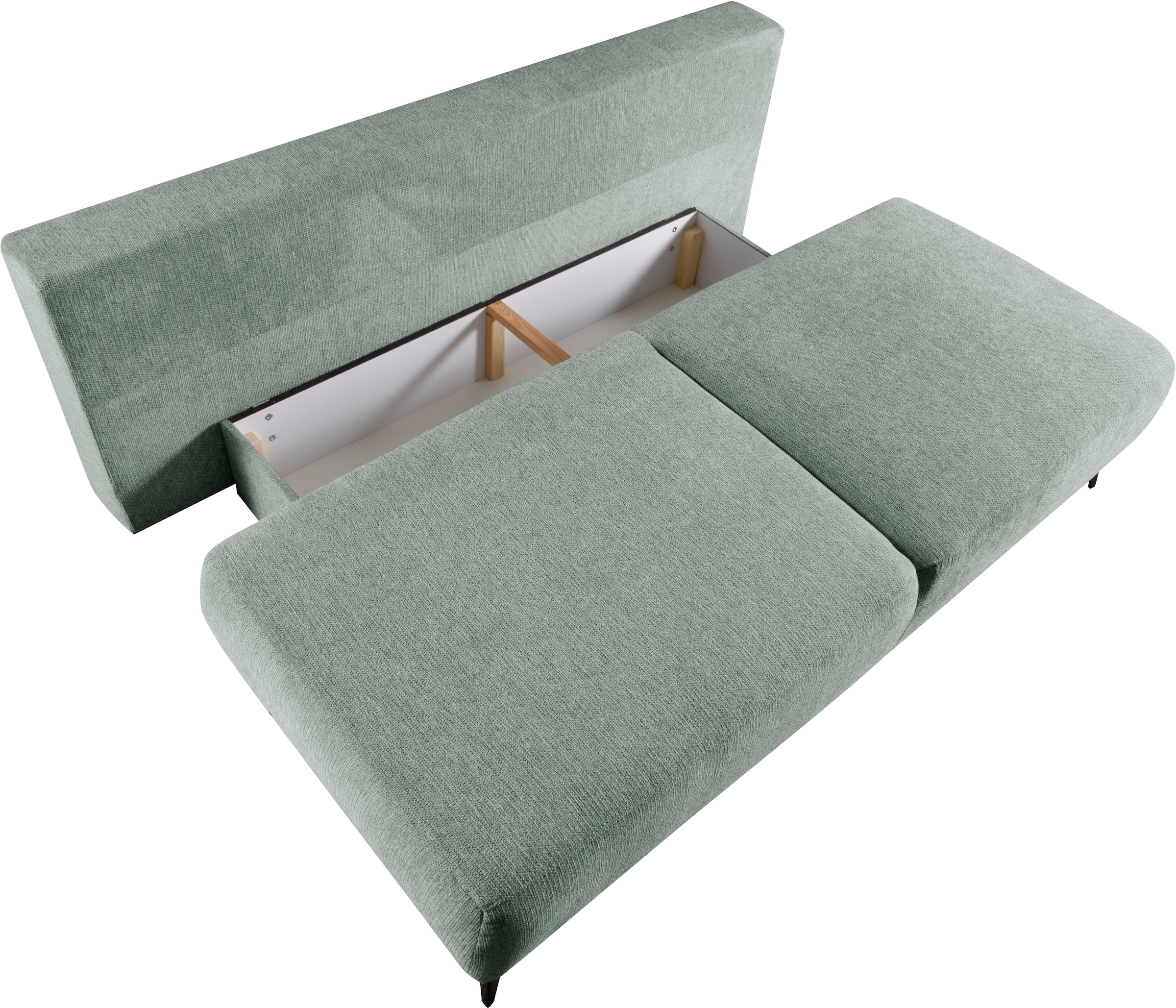 WERK2 Schlafsofa »Viktoria mit Komfortsitz- und Liegehöhe, Breite 200cm,« bequemes 2-Sitzer Schlafcouch mit Bettkasten