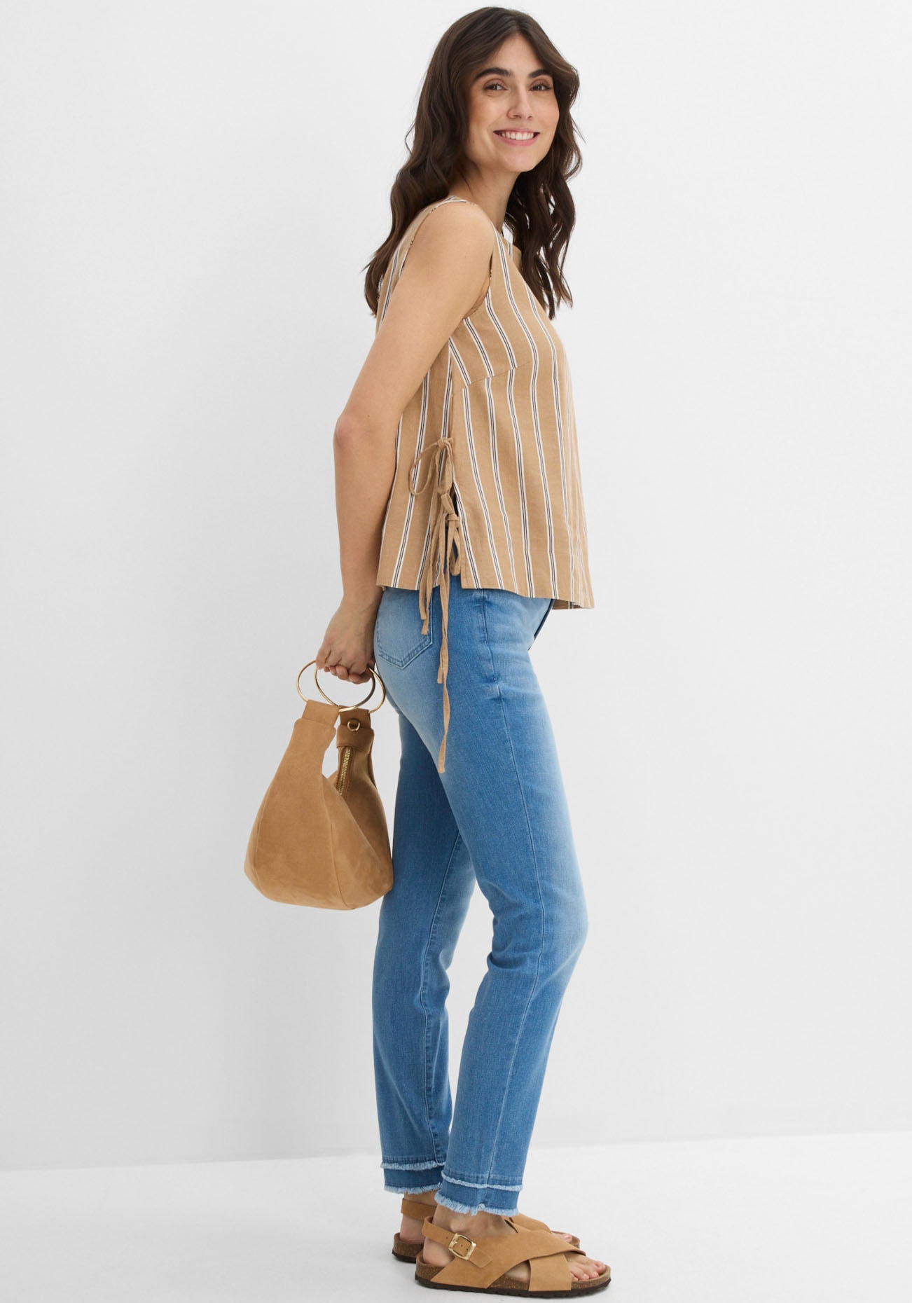 bonprix 7/8-Jeans 7/8-Schnittform, Slim Fit Passform, aus Baumwollmischung