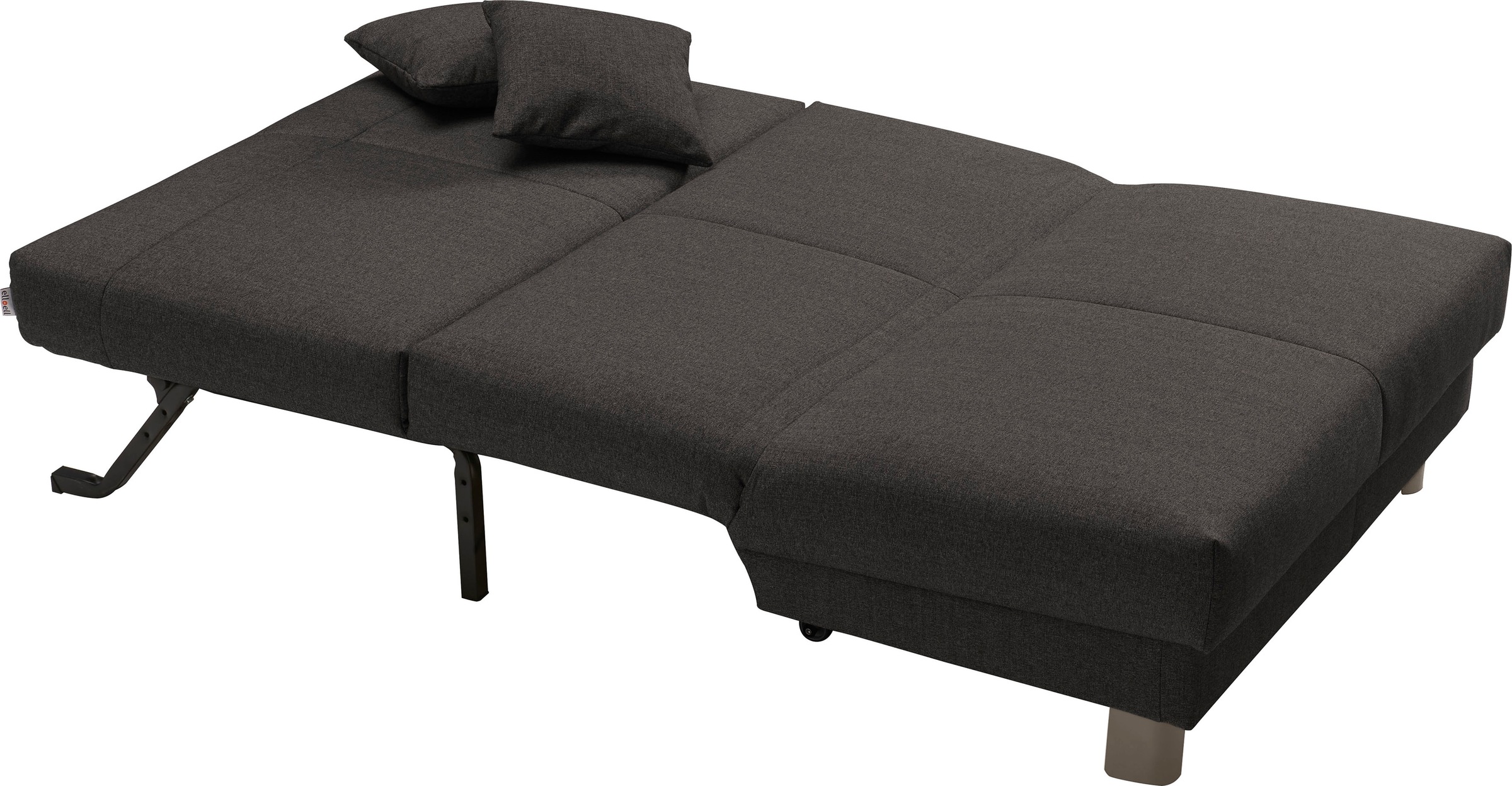 ell + ell Schlafsofa »Enny«, Liegefläche Breite 120 oder 140 cm, Liegehöhe 40 cm, Füße alufarben