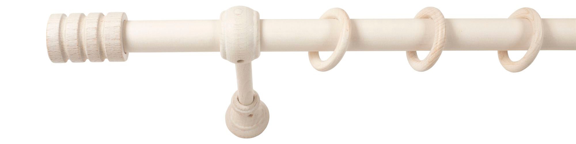 SN DECO GROUP Gardinenstange »Pisa«, 1 läufig-läufig, Fixmaß, 28 mm, Holz, verschiedene Längen und Farben, Komplettset
