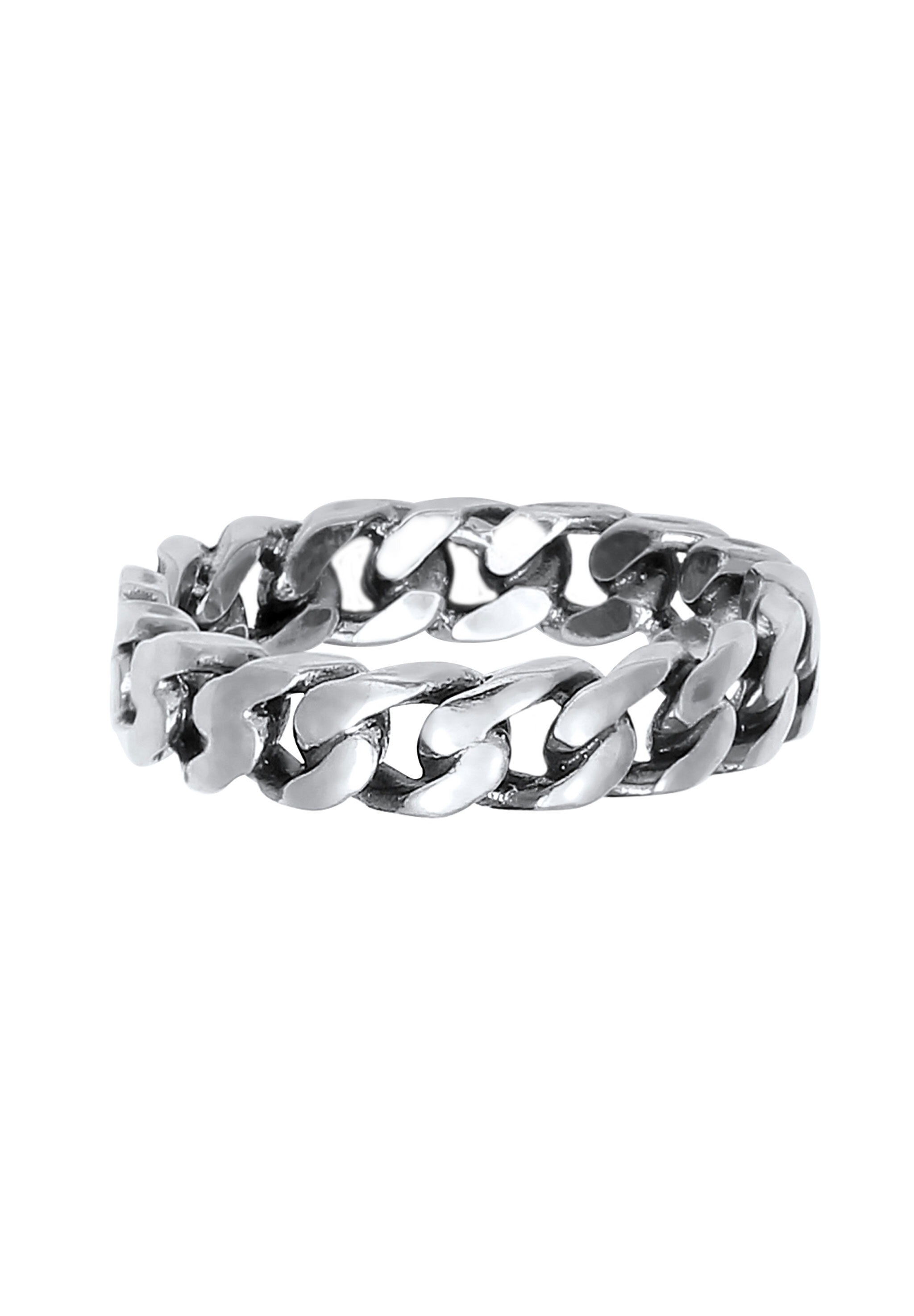 Elli Silberring »Ring Panzer Design Bandring 925 Silber«