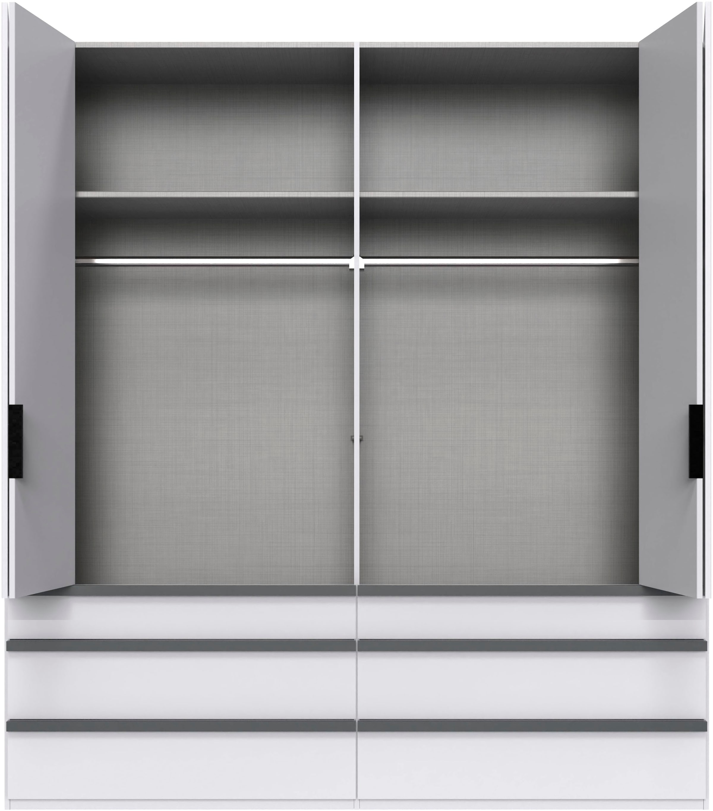 Wimex Falttürenschrank »Oxford by fresh to go, in der Breite 200cm, in 2 Höhen erhältlich« mit Schubladen, wahlweise mit oder ohne Spiegel,  mit hochwertigen Falttüren für den perfekten Überblick