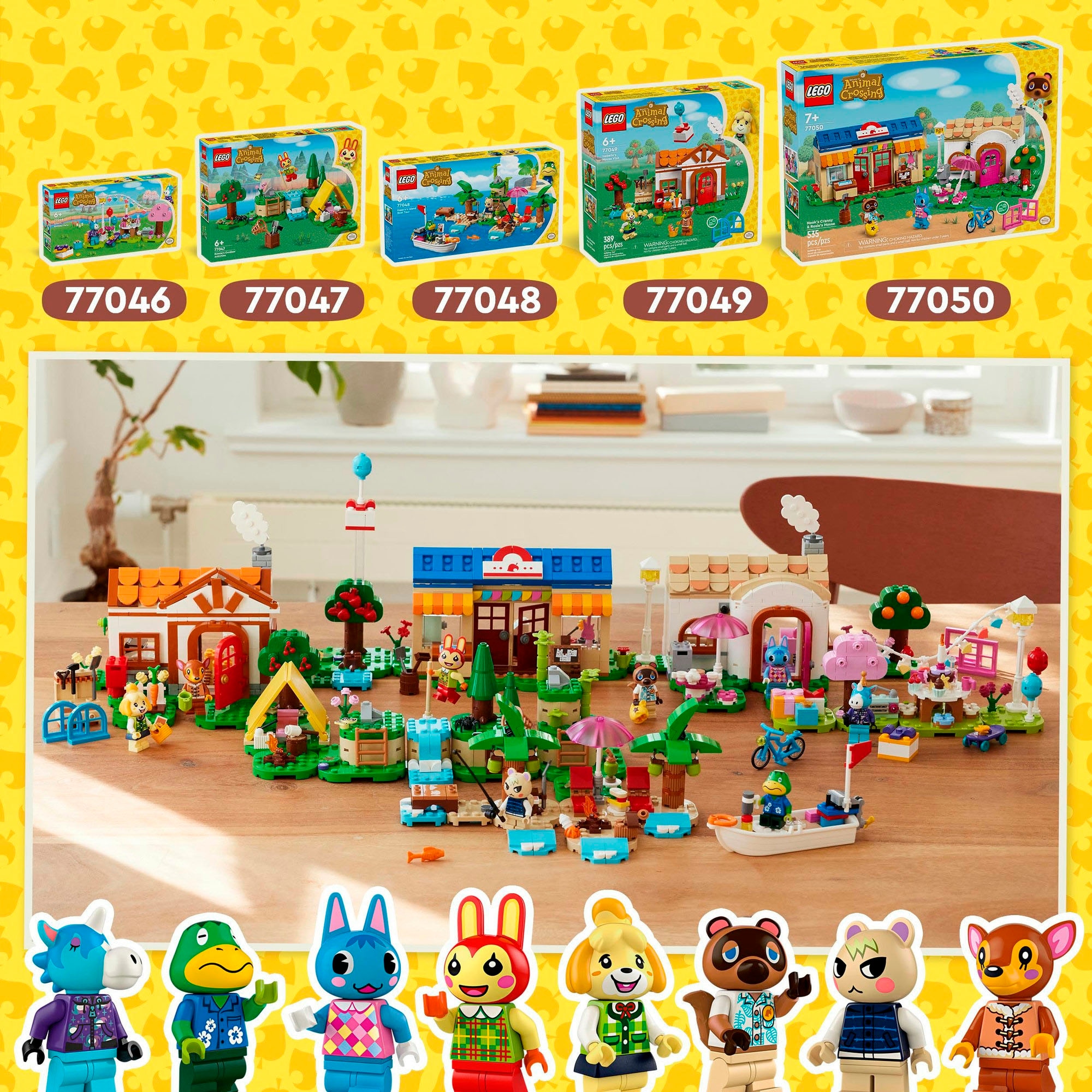 LEGO® Konstruktionsspielsteine »Nooks Laden und Sophies Haus (77050), LEGO® Animal Crossing«, (535 St.), Made in Europe