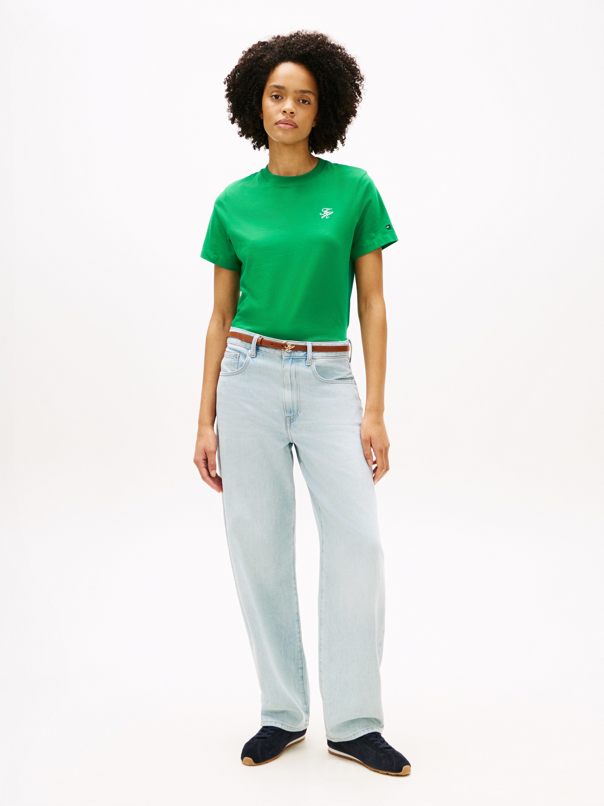 Tommy Hilfiger Kurzarmshirt »TH SCRIPT REGULAR C-NECK SHORT SLEEVE TEE«
