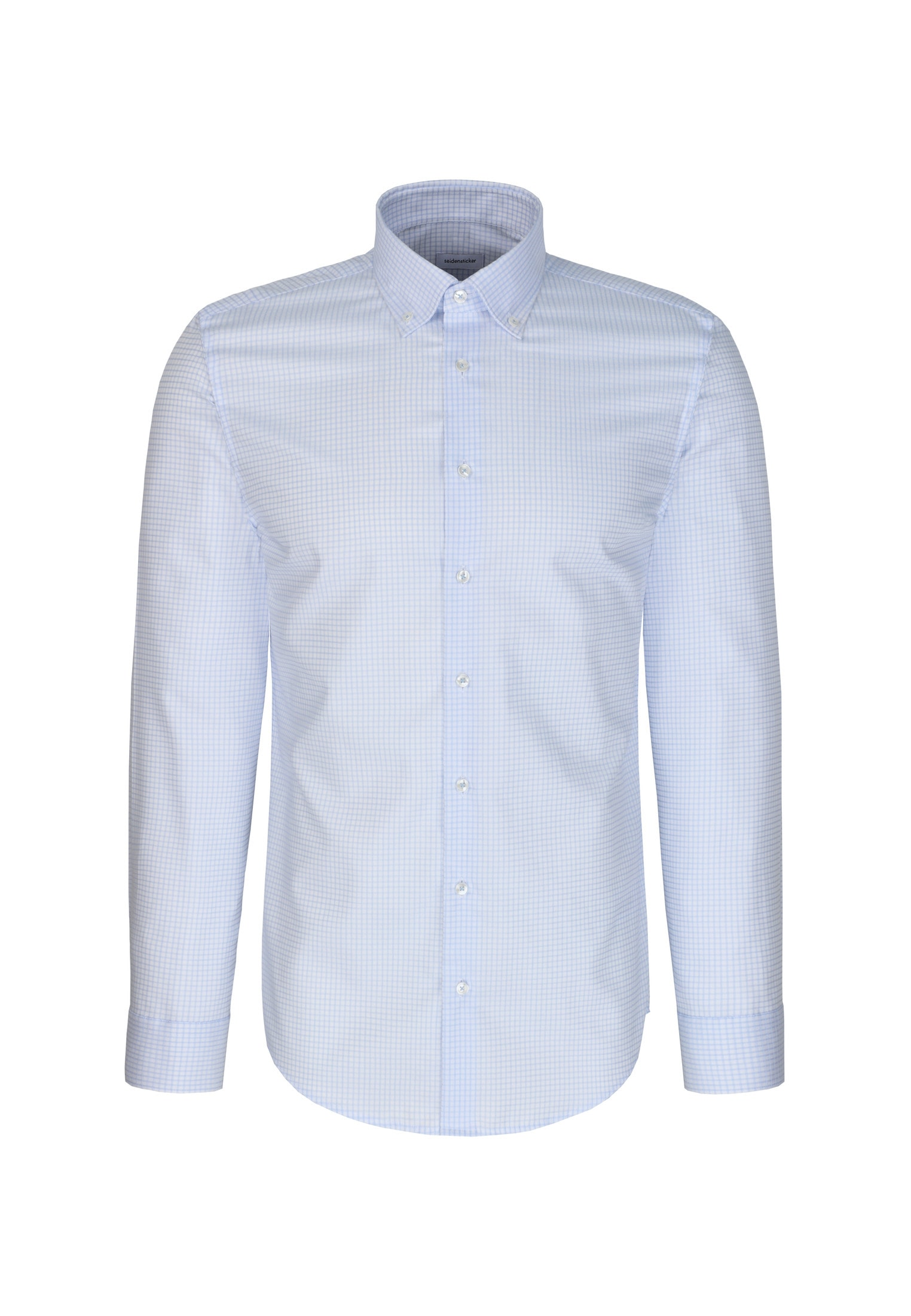 seidensticker Businesshemd »Schwarze Rose« Shaped 1/1 Button-Down-Kragen Karo