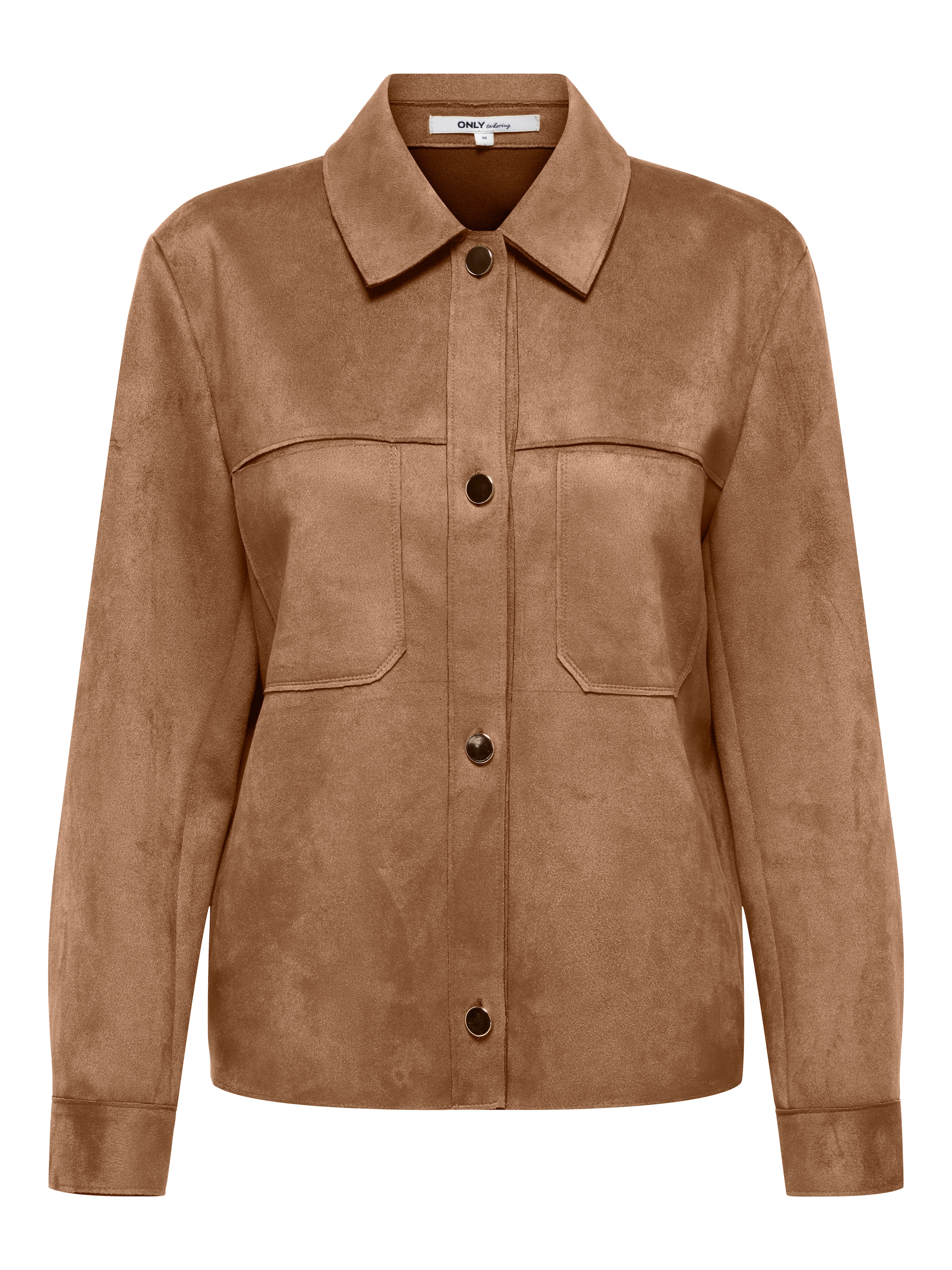 ONLY Hemdbluse »ONLMIRA L/S FAUX SUEDE SHIRT PNT« Materialmix, regular fit