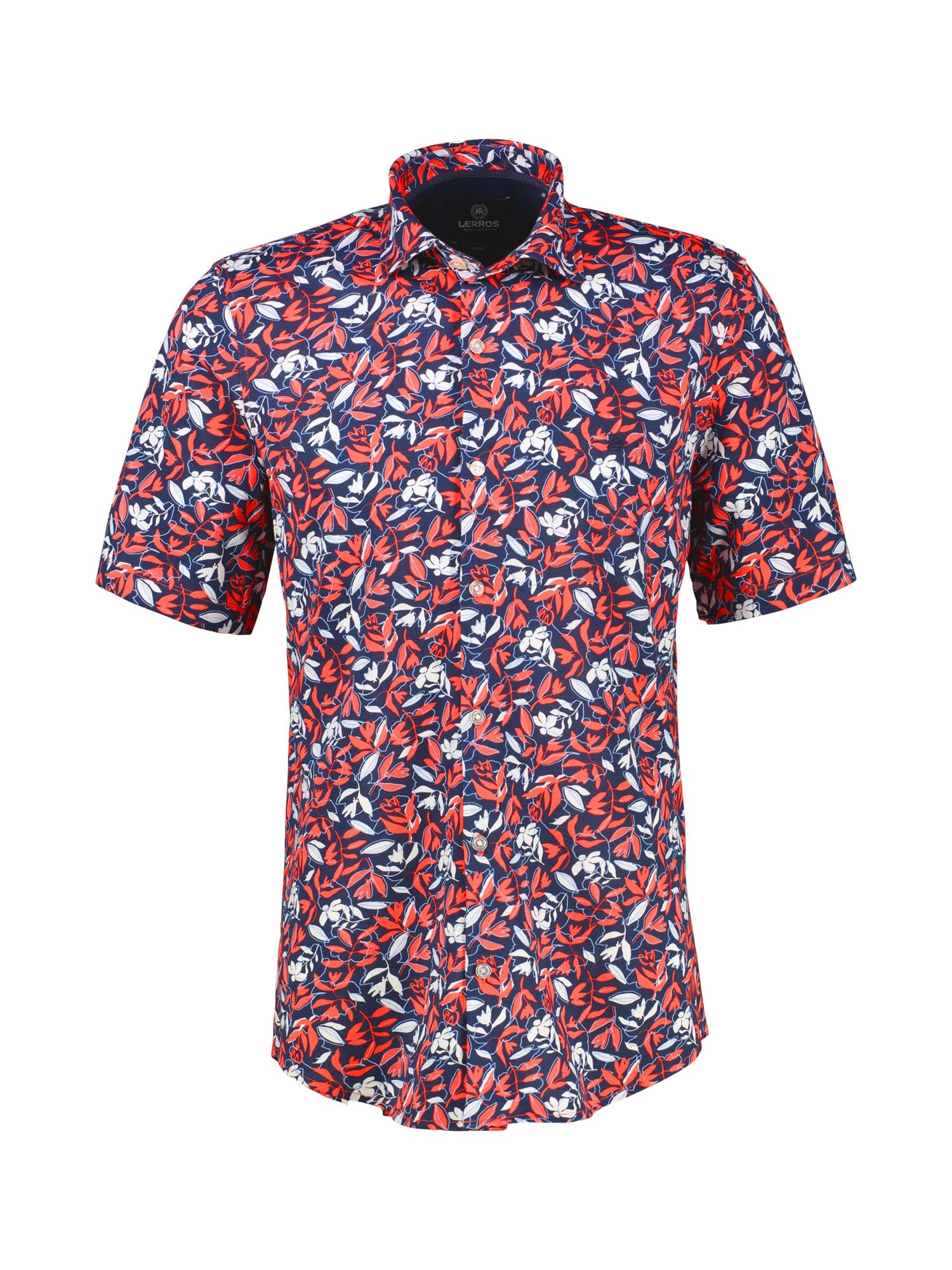 LERROS Kurzarmhemd »1/2 Hemd aus 100 % Baumwolle, floral bedruckt«