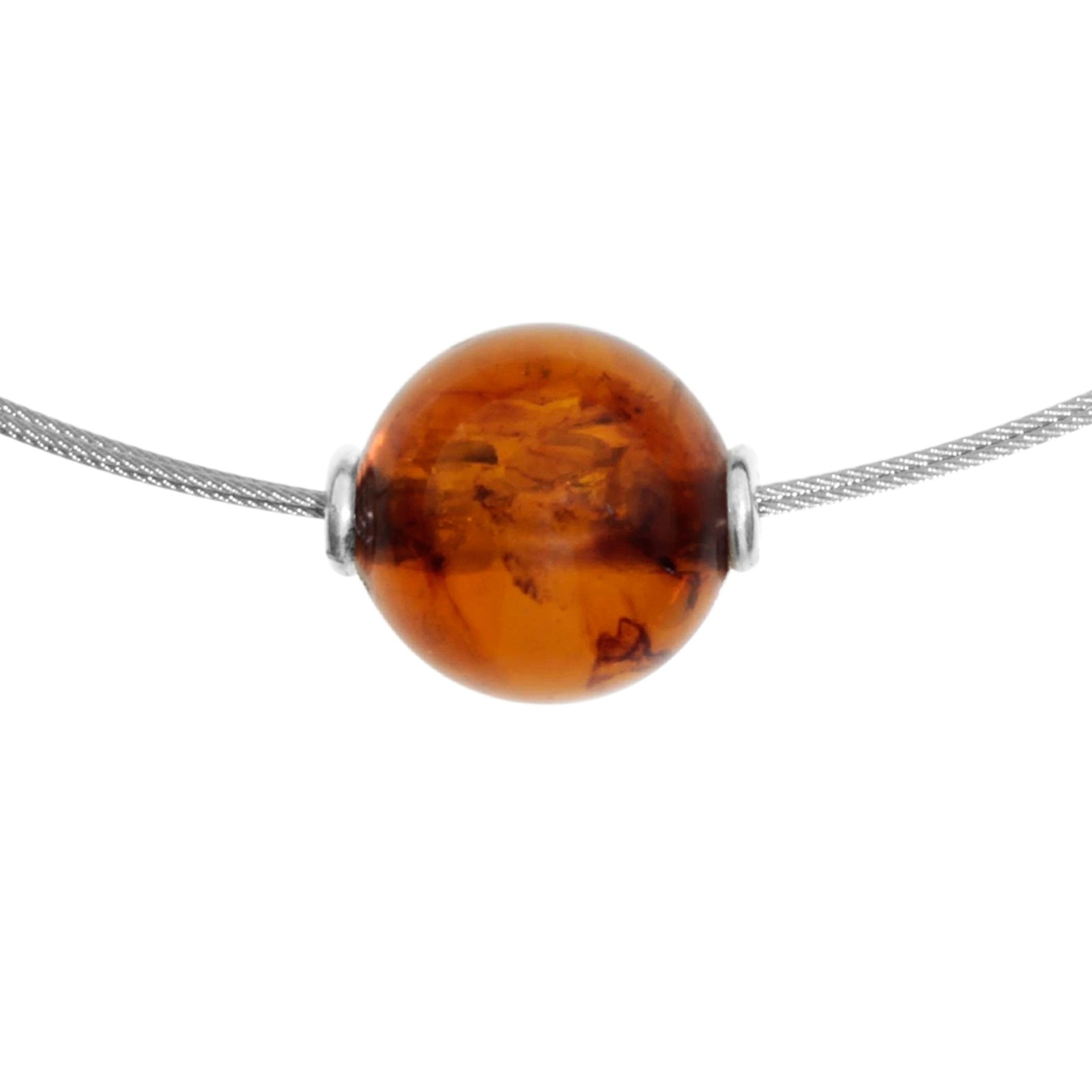 OSTSEE-SCHMUCK Collier »- Bernsteinkugel 13 mm - Bernstein -,«