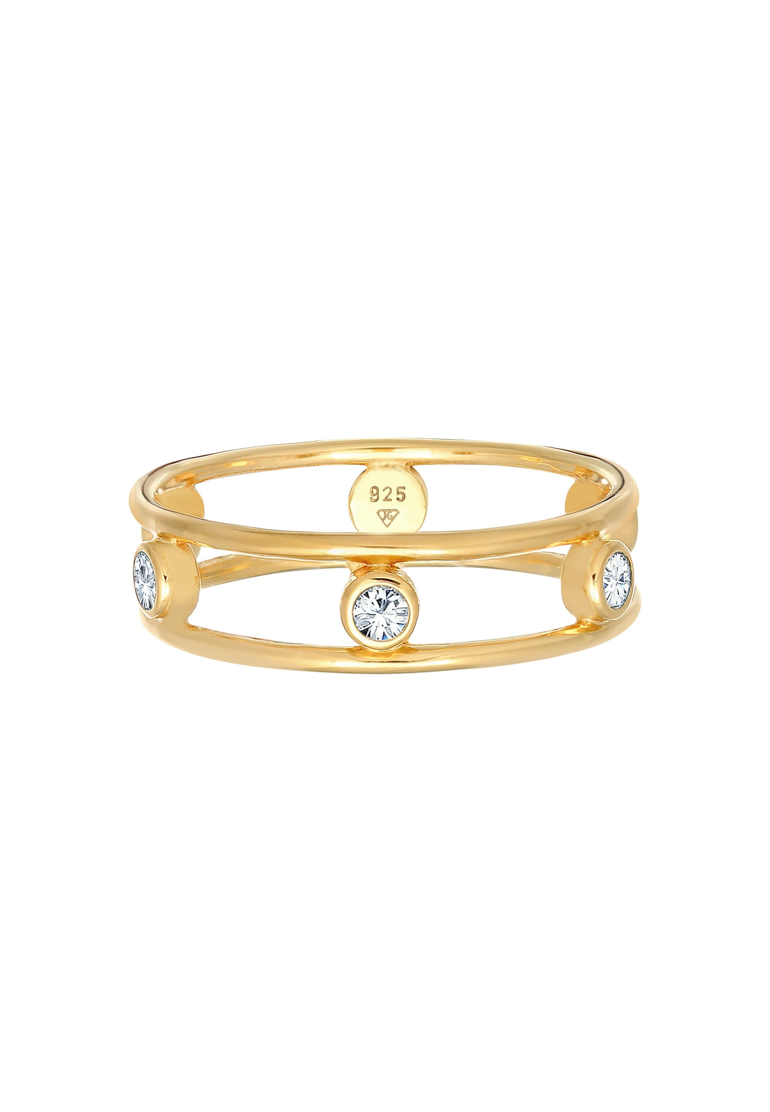 Elli Silberring »Ring Kristalle Glamouröse Elegant 925 Silber«