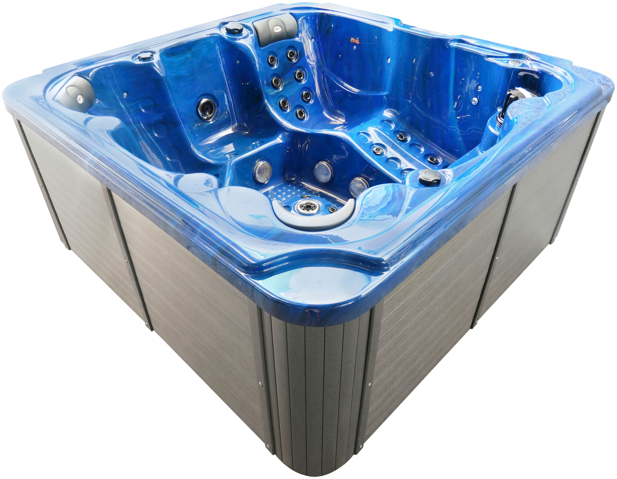 Sanotechnik Whirlpool »OASIS MAXI«, (Set), 210x210x95 cm, inkl. Einstiegsleiter und Abdeckung