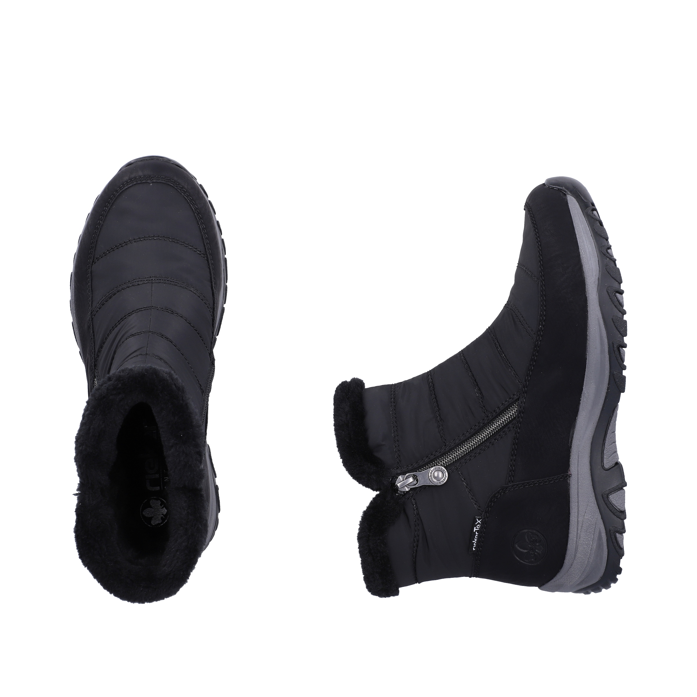 Rieker Winterboots  Winterstiefelette, Snowboots mit Reißverschlüsse und Warmfutter