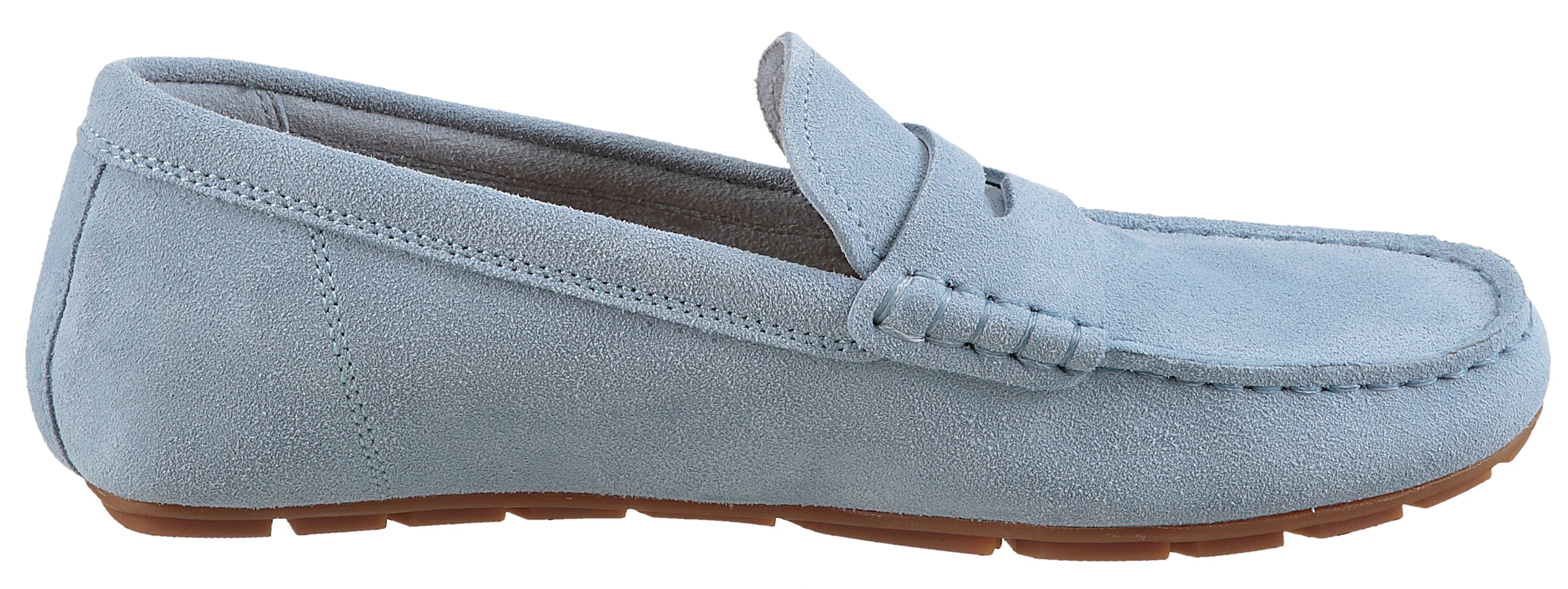Tommy Hilfiger Slipper »FLAG SOFT SUEDE DRIVER LOAFER«, Schlupfschuh, Bequemschuh, Mokassin, Flats mit modischen Zierriegel
