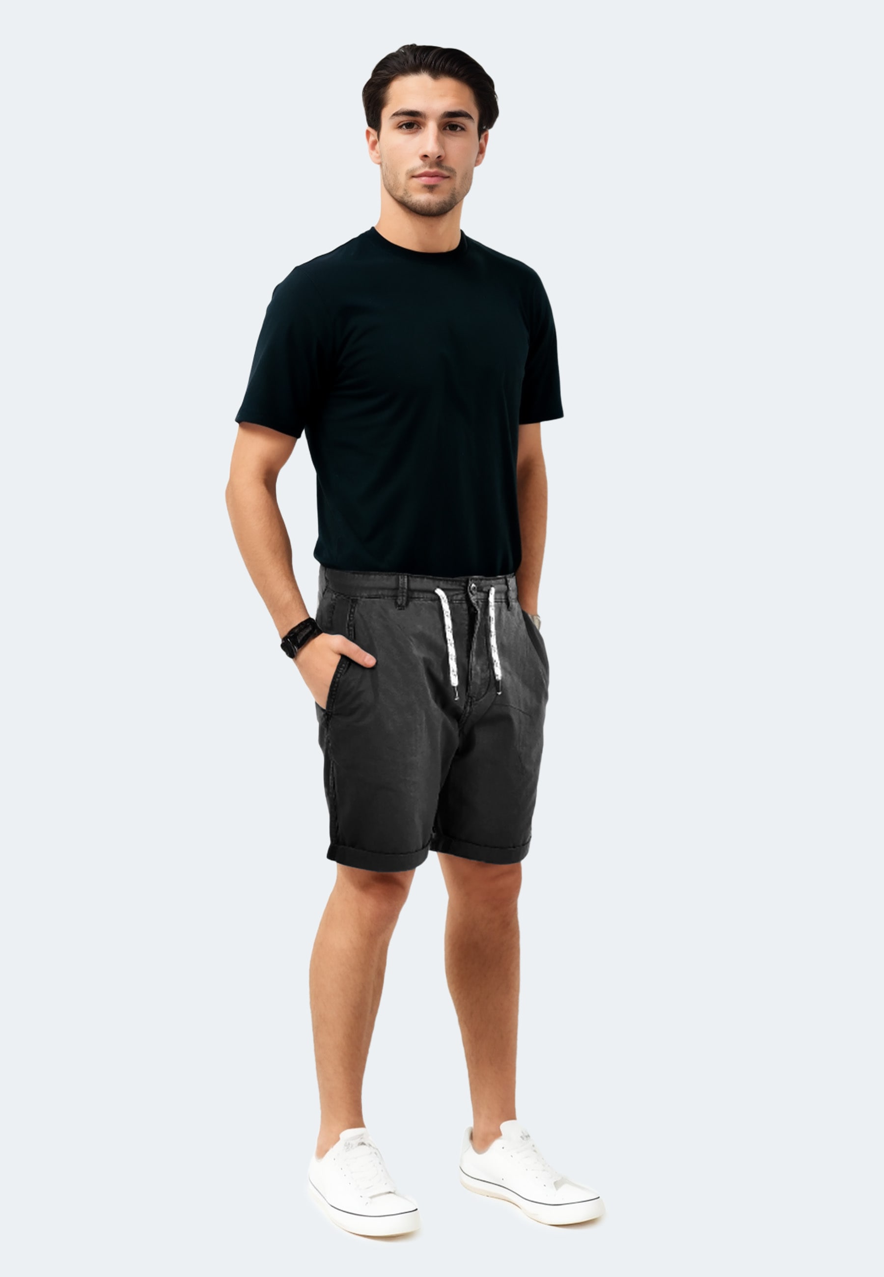 Indicode Shorts »Indicode InCanvar Herren Stoff Shorts B795«