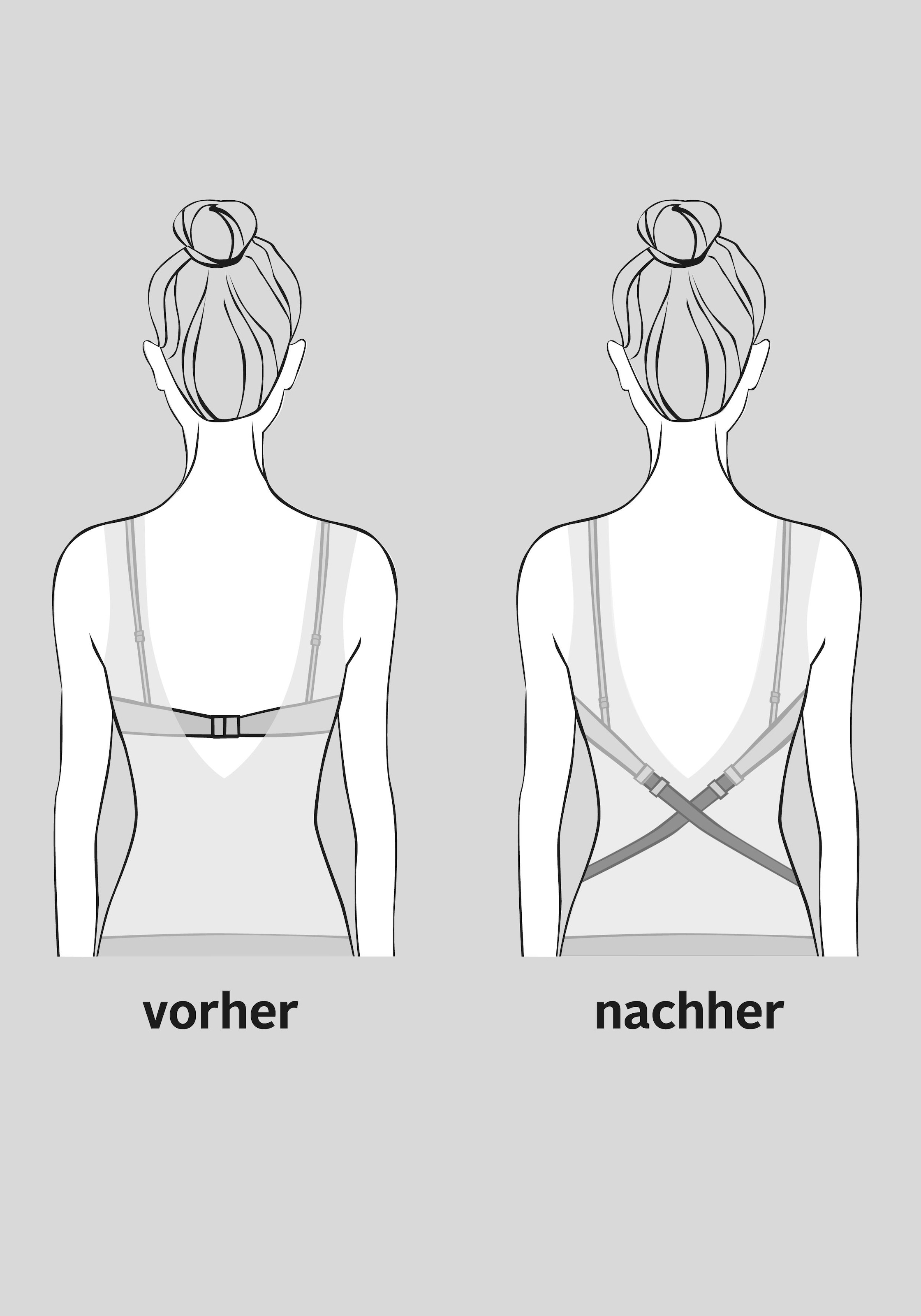 LASCANA BH-Verlängerung für tiefen Rücken, in transparenter Optik