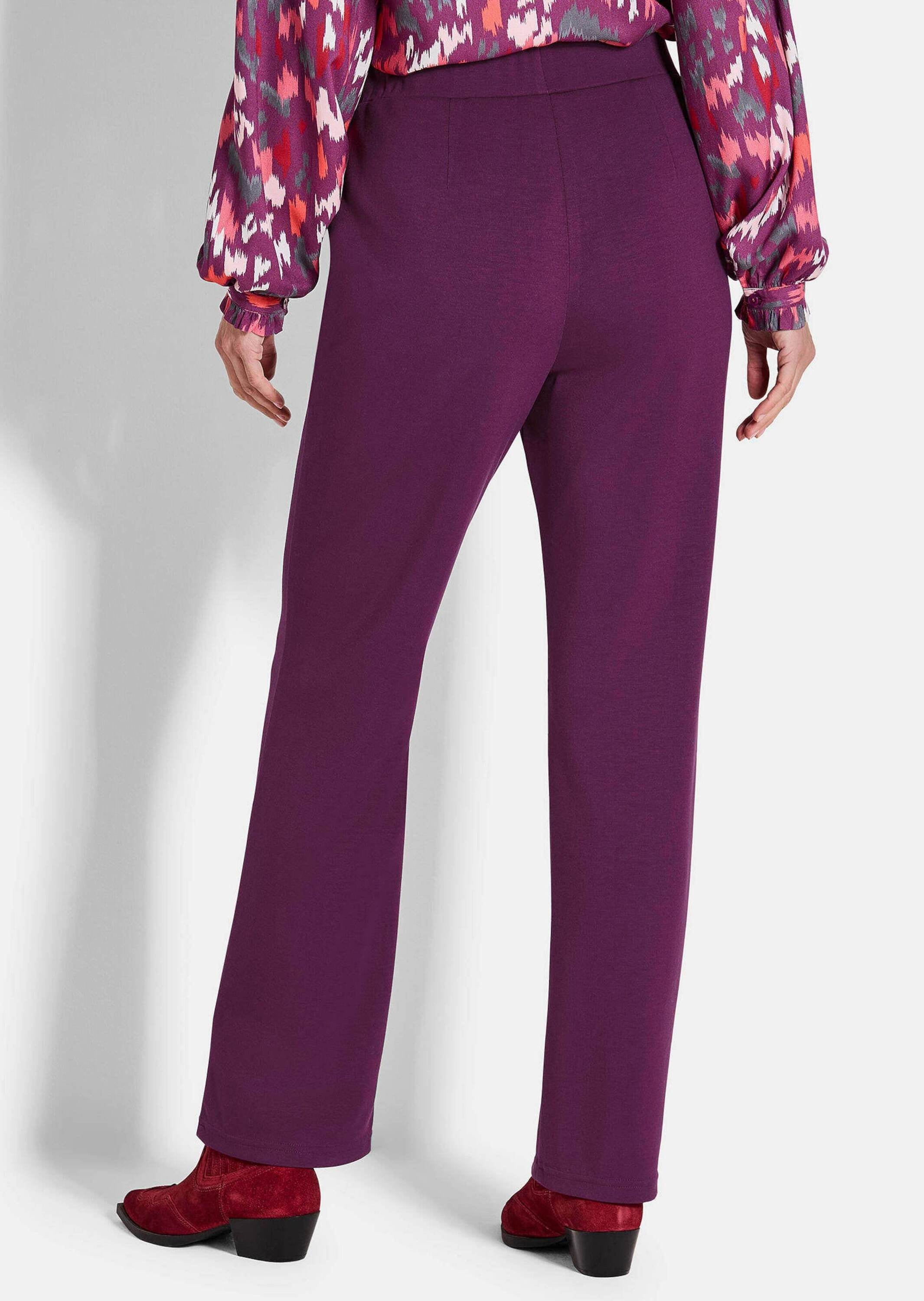 GOLDNER Chinohose »Jerseyhose VERA mit Biesen«