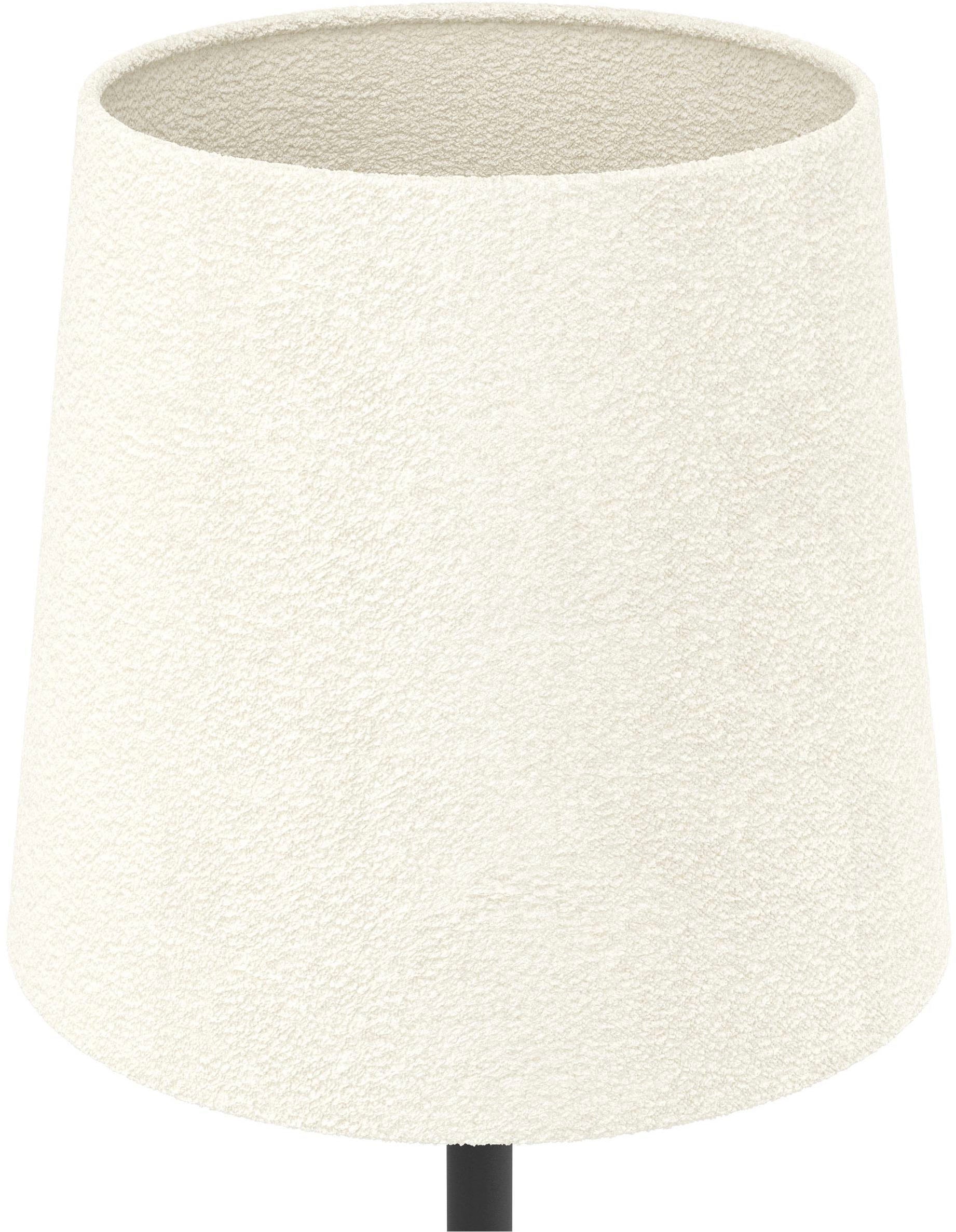 EGLO Tischleuchte »Febres Tischlampe, Nachttischlampe, Metall und Stoff, E27, Lampe« E27 1 Stk. Tischleuchte - H44 x Ø18 cm - schwarz - 1X60W exkl.