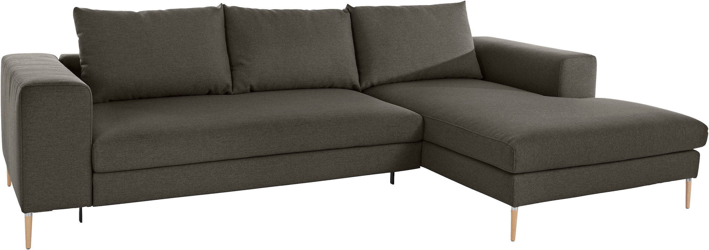 OTTO products Polsterecke »Finnja, softer, legerer Sitzkomfort, bequem, zeitloses Design, L-Form«, Mit Bettfunktion & Bettkasten