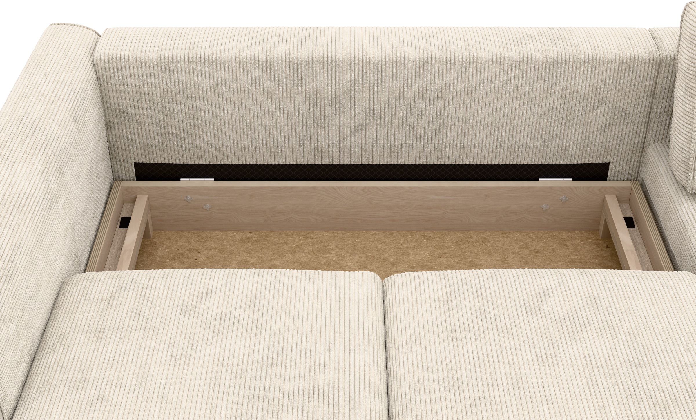 Home affaire Ecksofa »Booster Couch wahlweise mit Schlaffunktion und Bettkasten-auch in Cord«, Recamiere beidseitig montierbar, Sofa in L-Form, 232 cm
