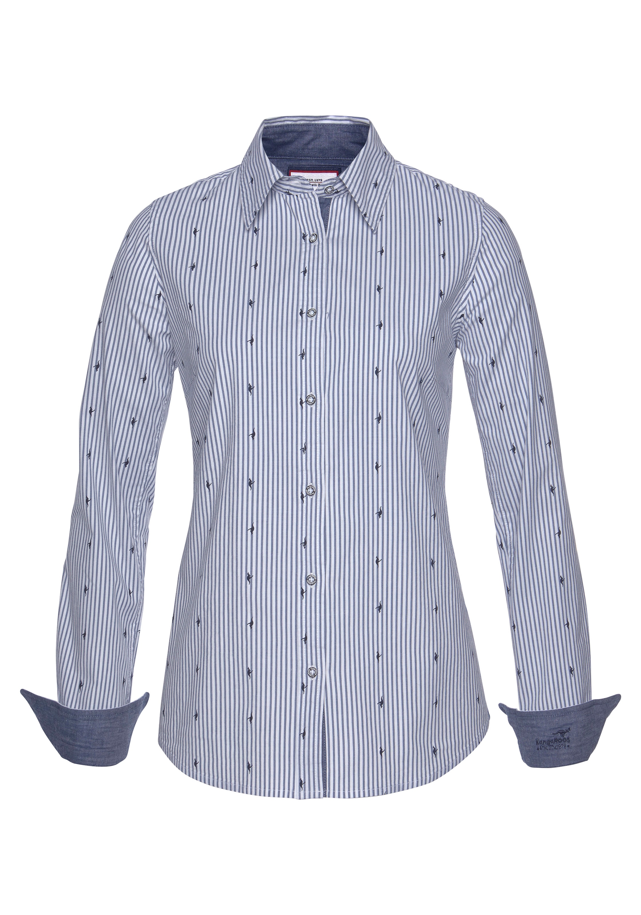 KangaROOS bei bestellen kontrastfarbenen Hemdbluse, OTTO mit Details
