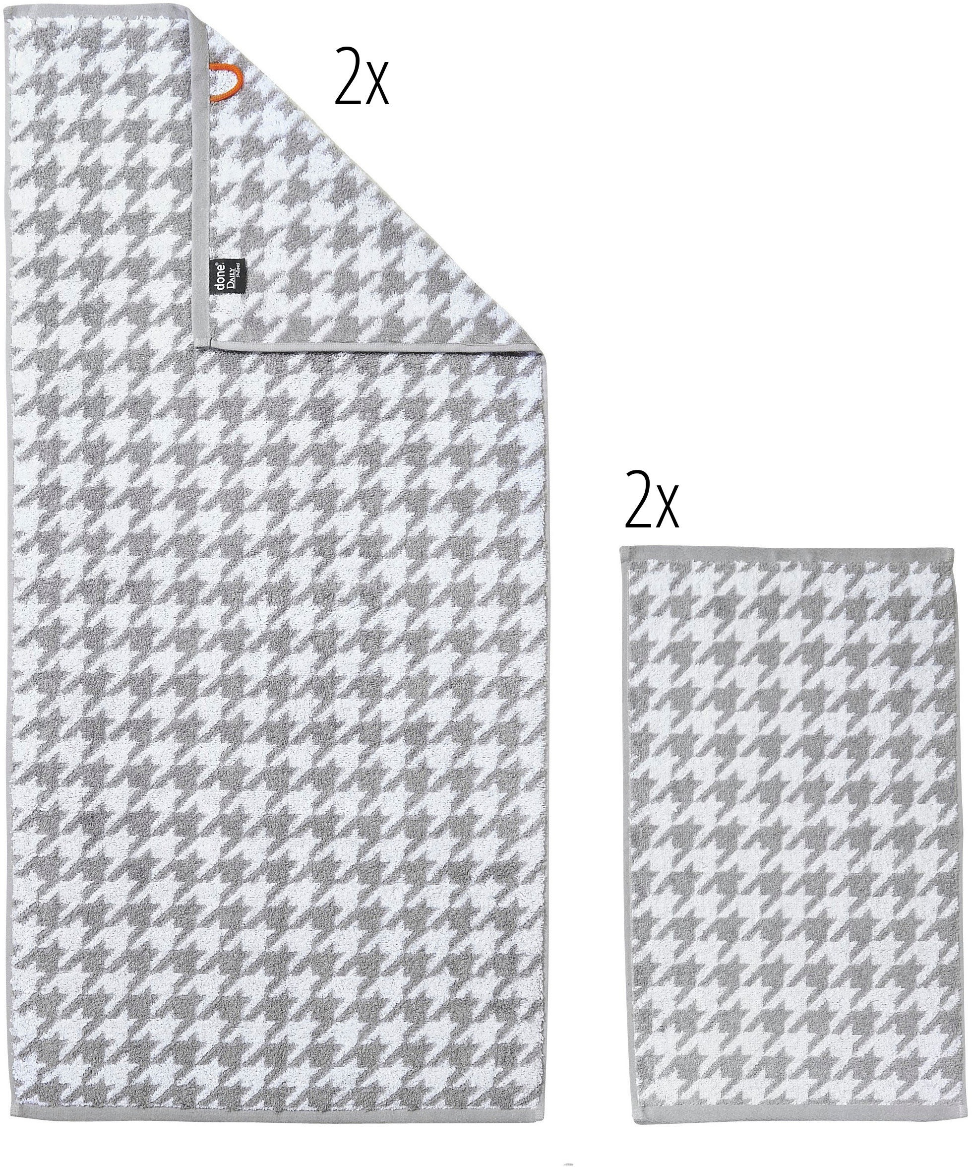 done.® Handtuch Set »Daily Shapes Bird«, Set, 4 tlg., Jacquard-Walkfrottier, Jacquardgewebe, in verschiedenen Set-Varianten erhältlich