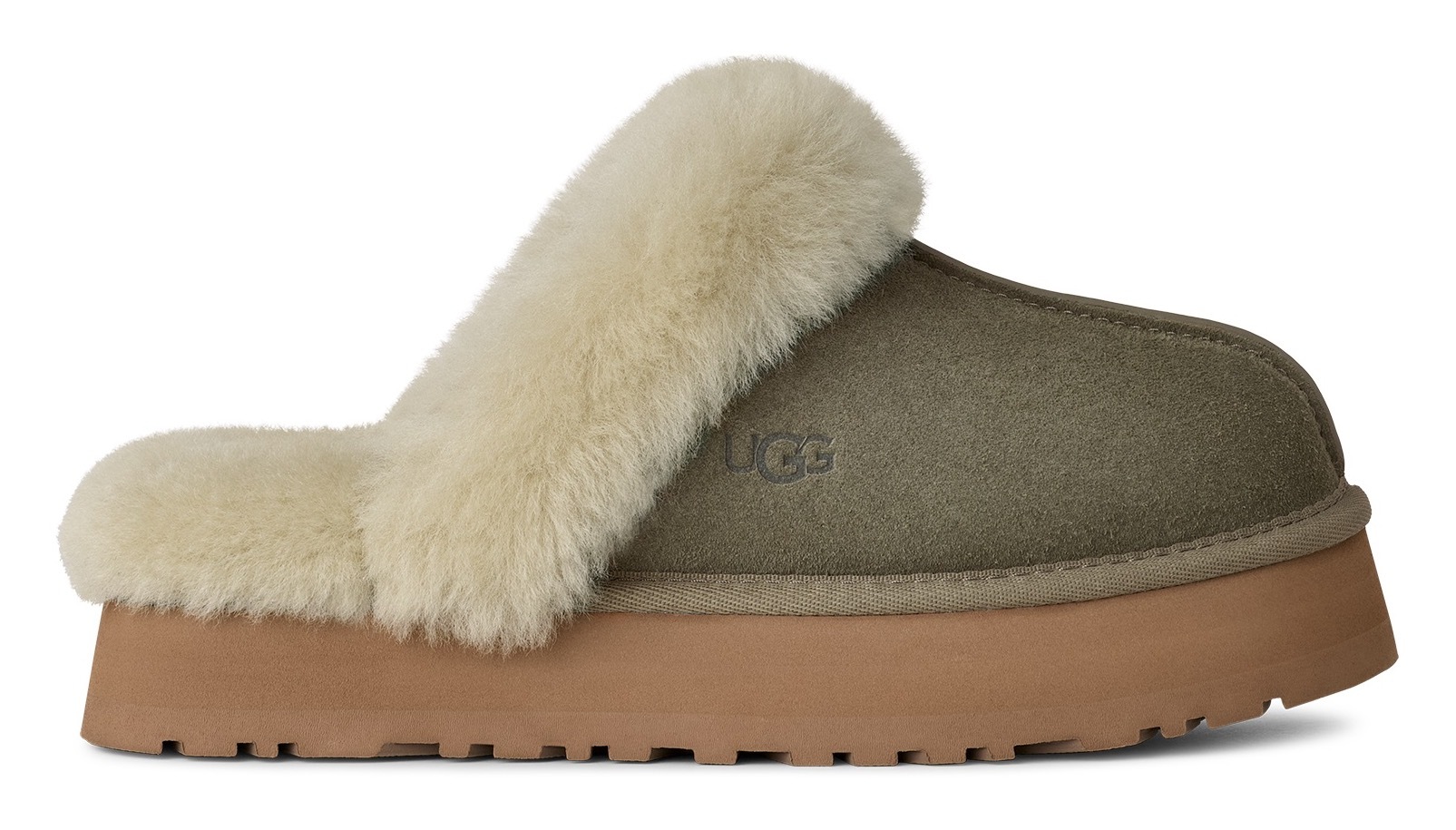 UGG Pantoffel »DISQUETTE«, Homeslippers, Hausschuh, Clog mit angesagtem Plateau