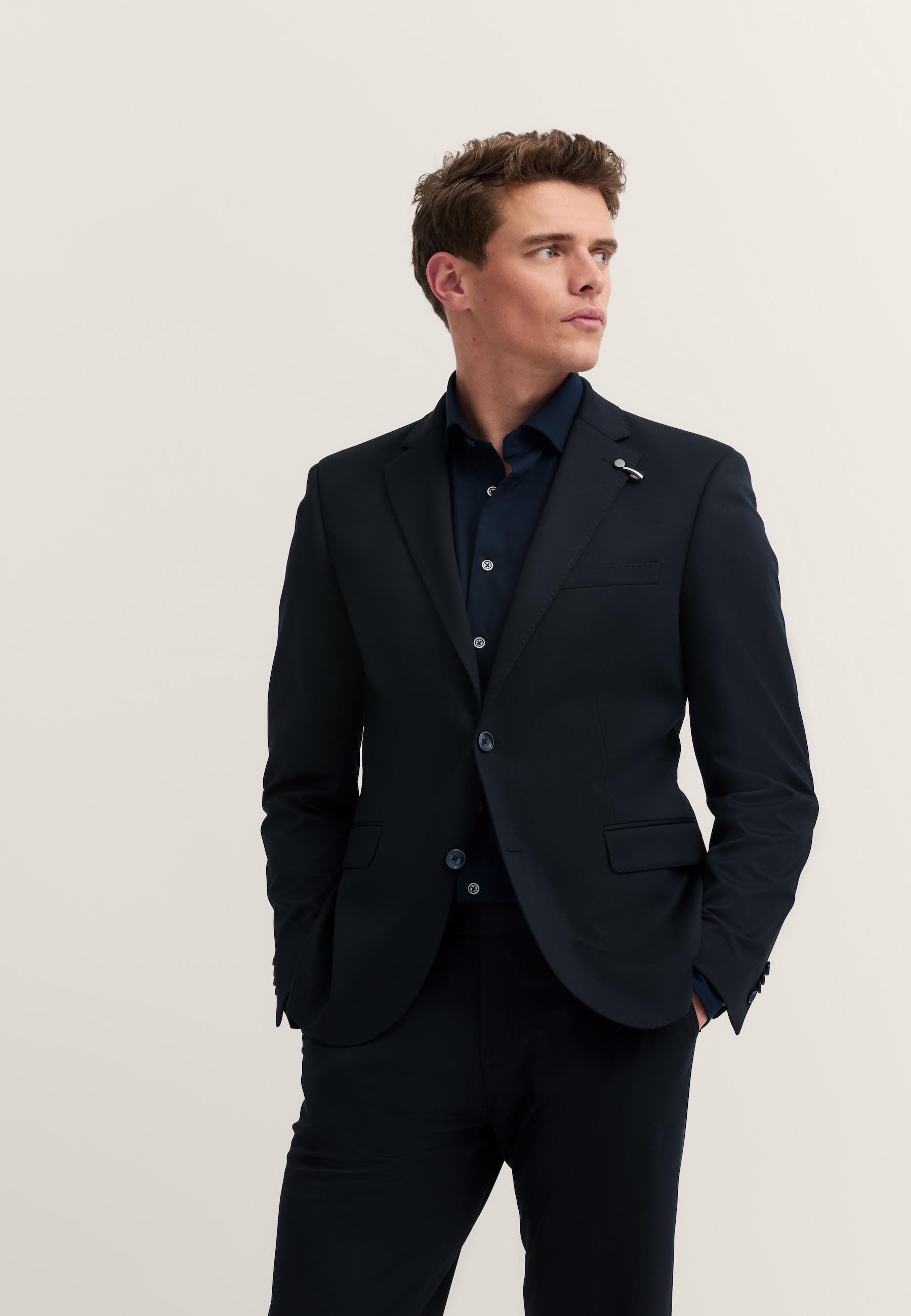bugatti Anzugsakko »Regular Fit« Jersey-Artikel mit Stretch