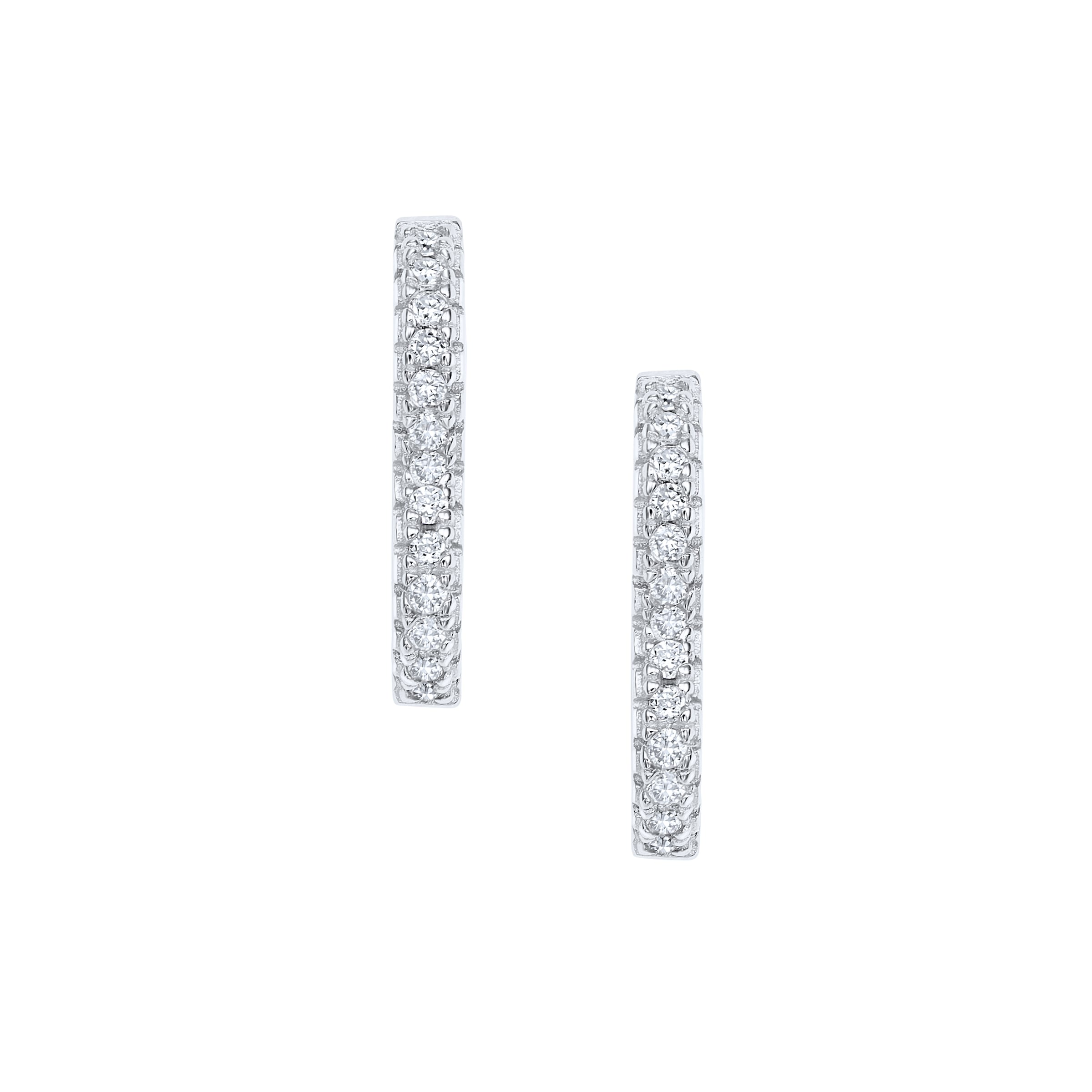 GIORGIO MARTELLO MILANO Paar Creolen »Klappcreolen mit Lab Grown Brillanten, Silber 925«
