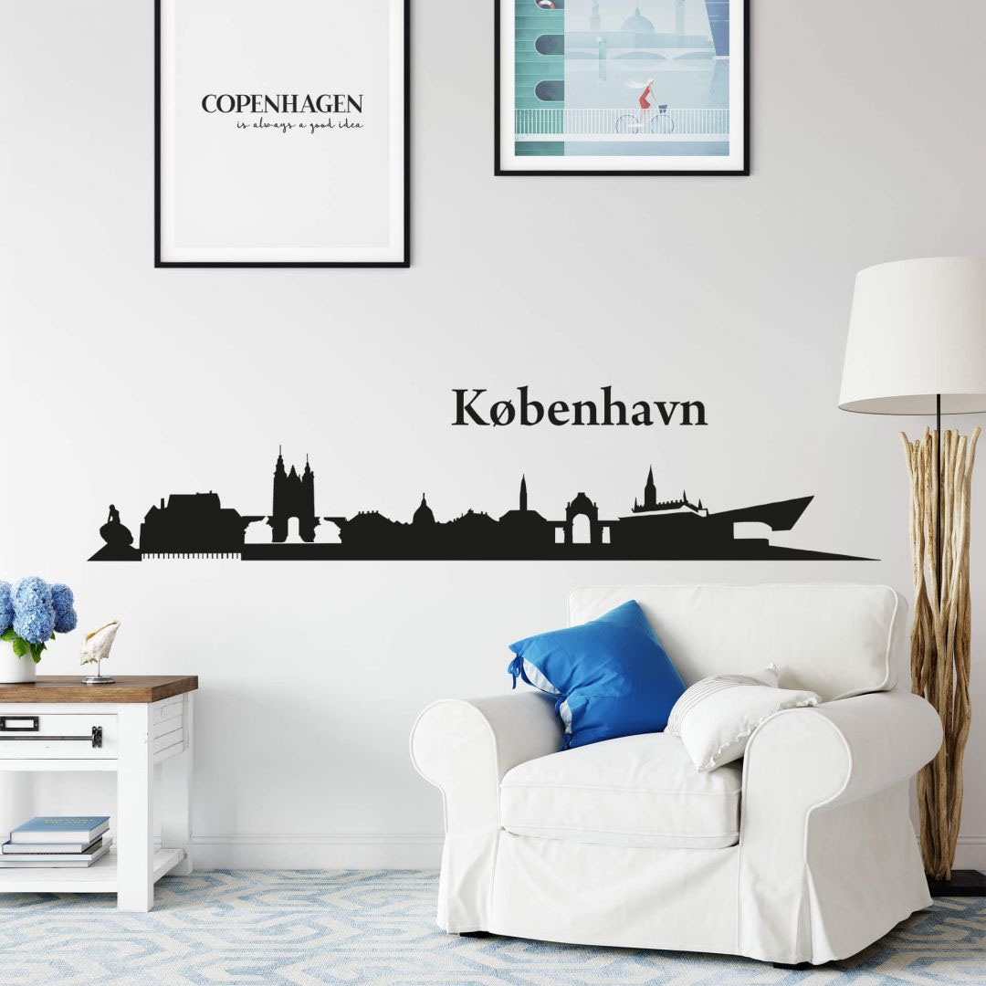 Wall-Art Wandtattoo »Stadt Skyline Kopenhagen Shop (1 OTTO 120cm«, Online im St.) kaufen