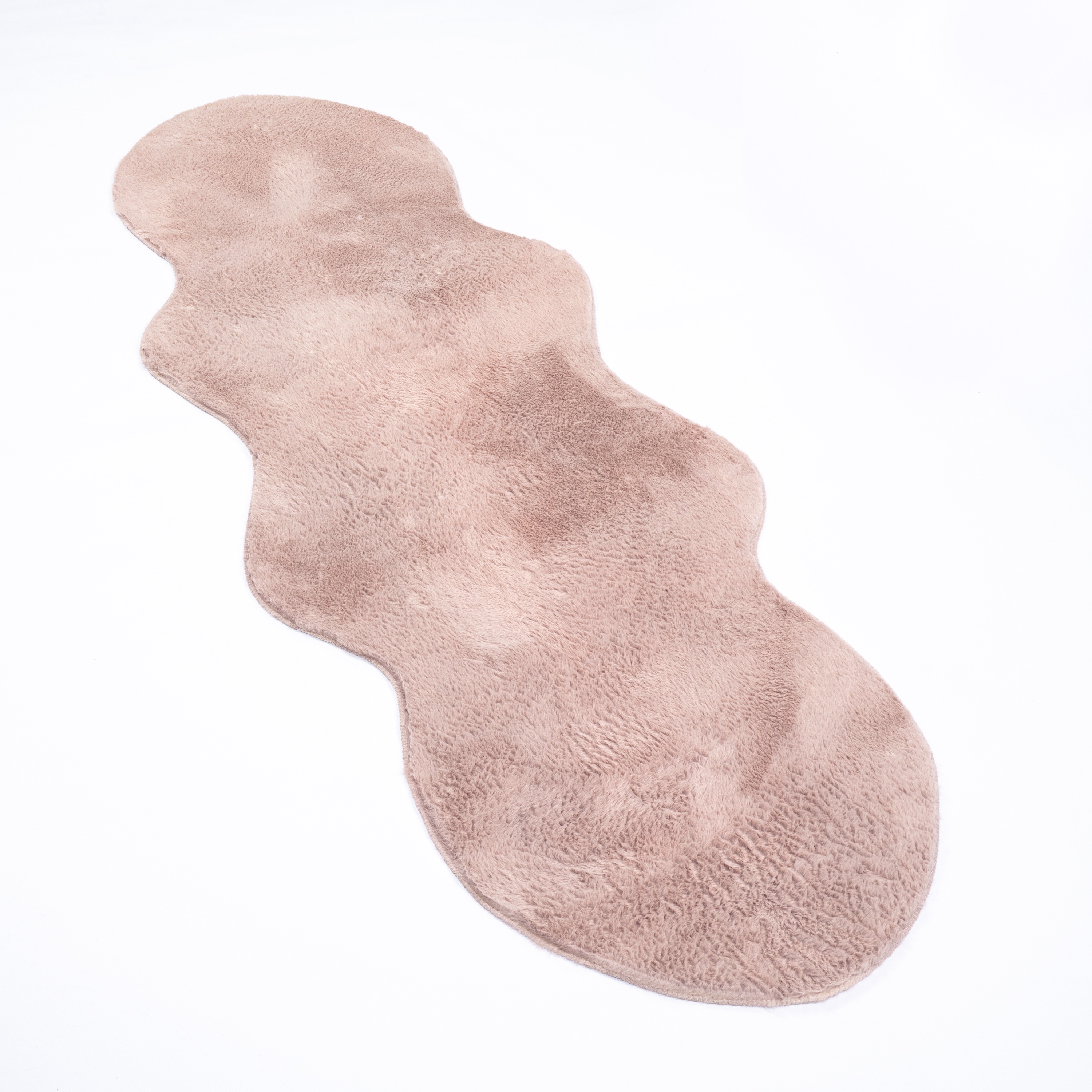 Paco Home Fellteppich »Pelt 640« fellförmig 16 mm Höhe Kunstfell, Uni Farben, sehr weicher Flor in rosa